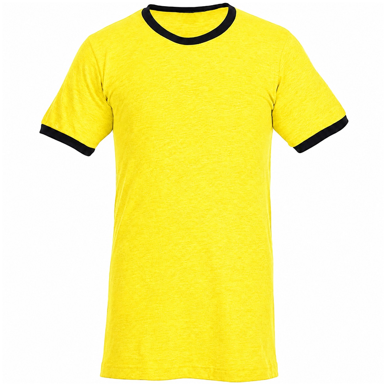 Fine Jersey Ringer Cotton Tee — Yellow