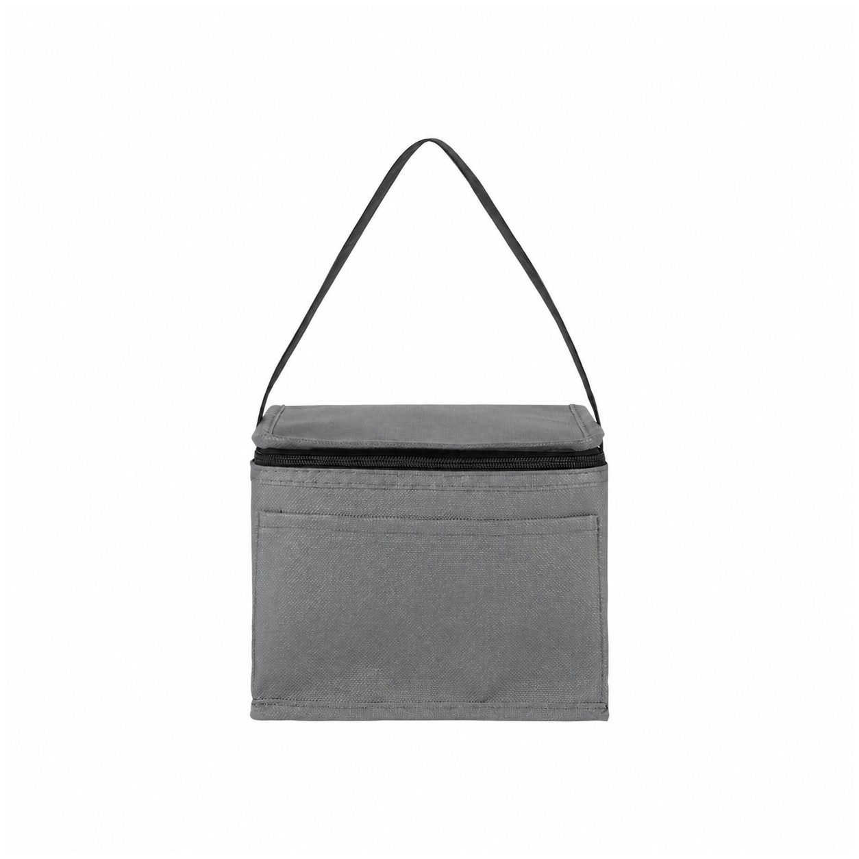 Zippered Storage Non-Woven Cooler Bag — Gray