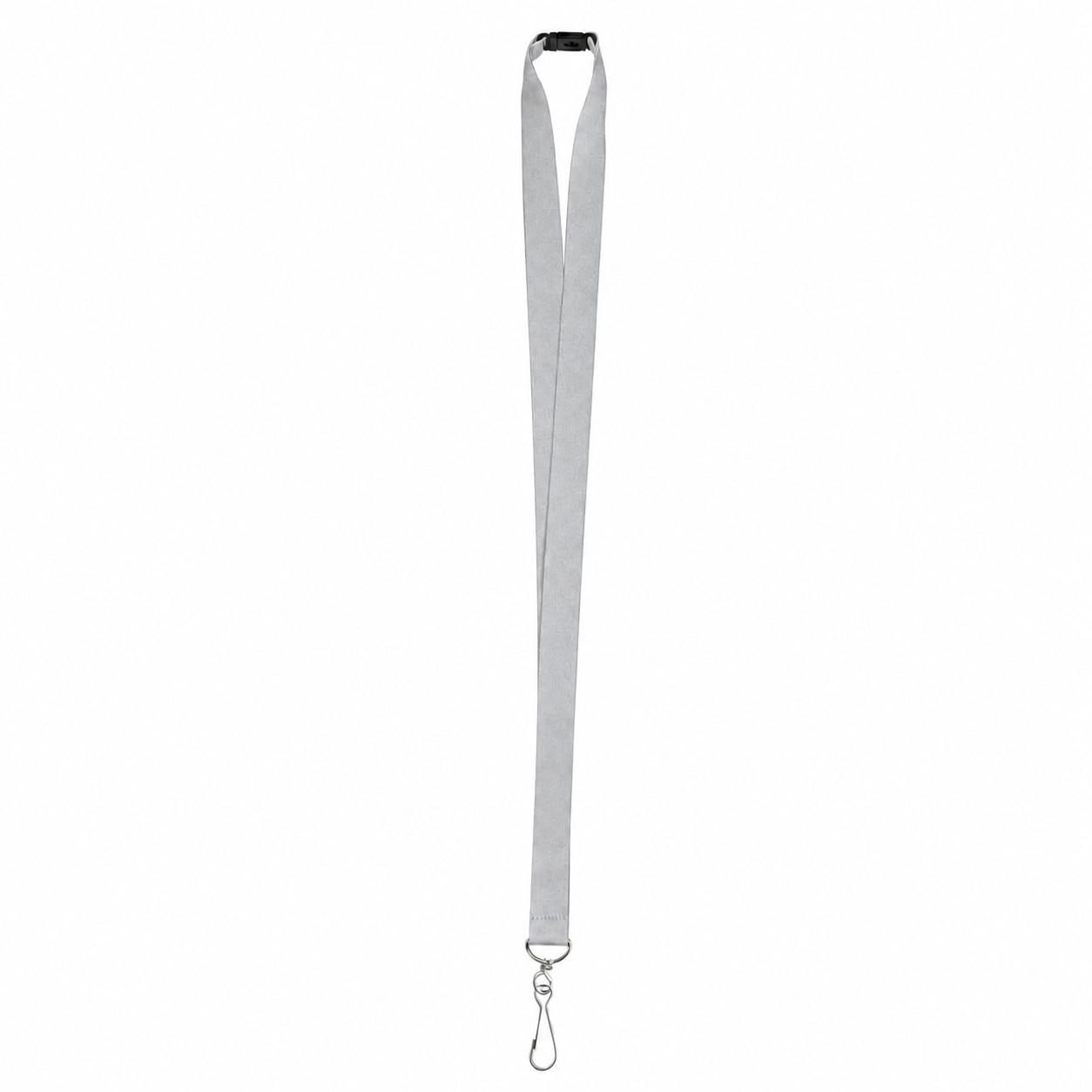 Polyester J Hook Breakaway Lanyard — Silver