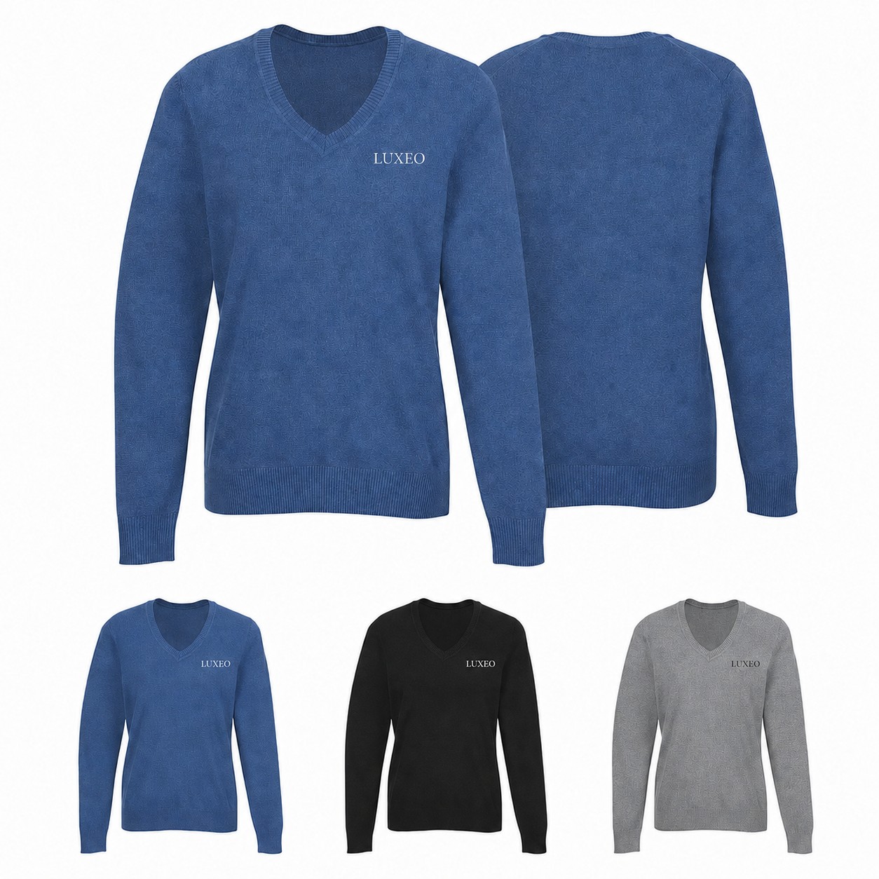 Ladies Cotton Blend V Neck Sweater