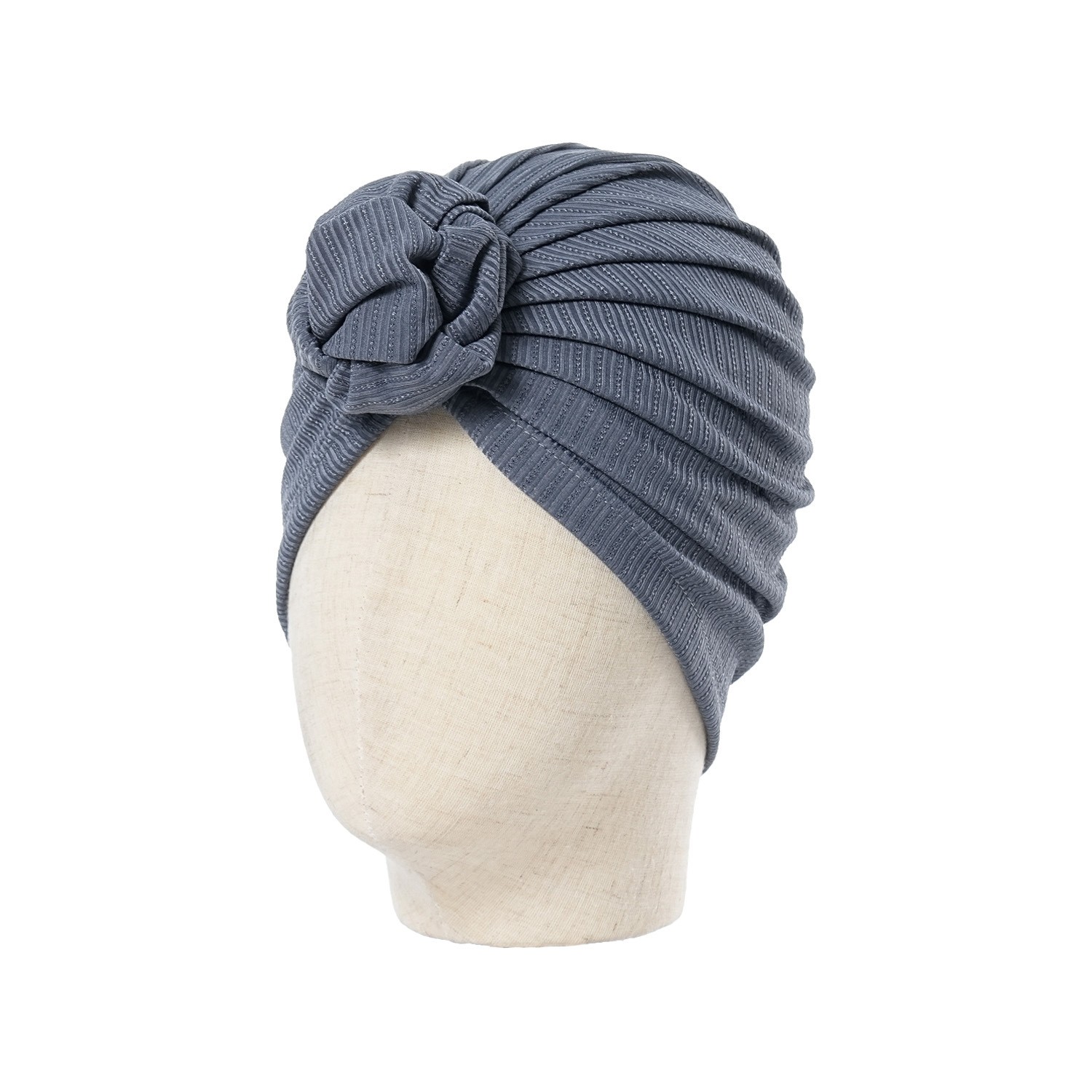 Pleated Polyester Knot Headscarf Hat — view 2
