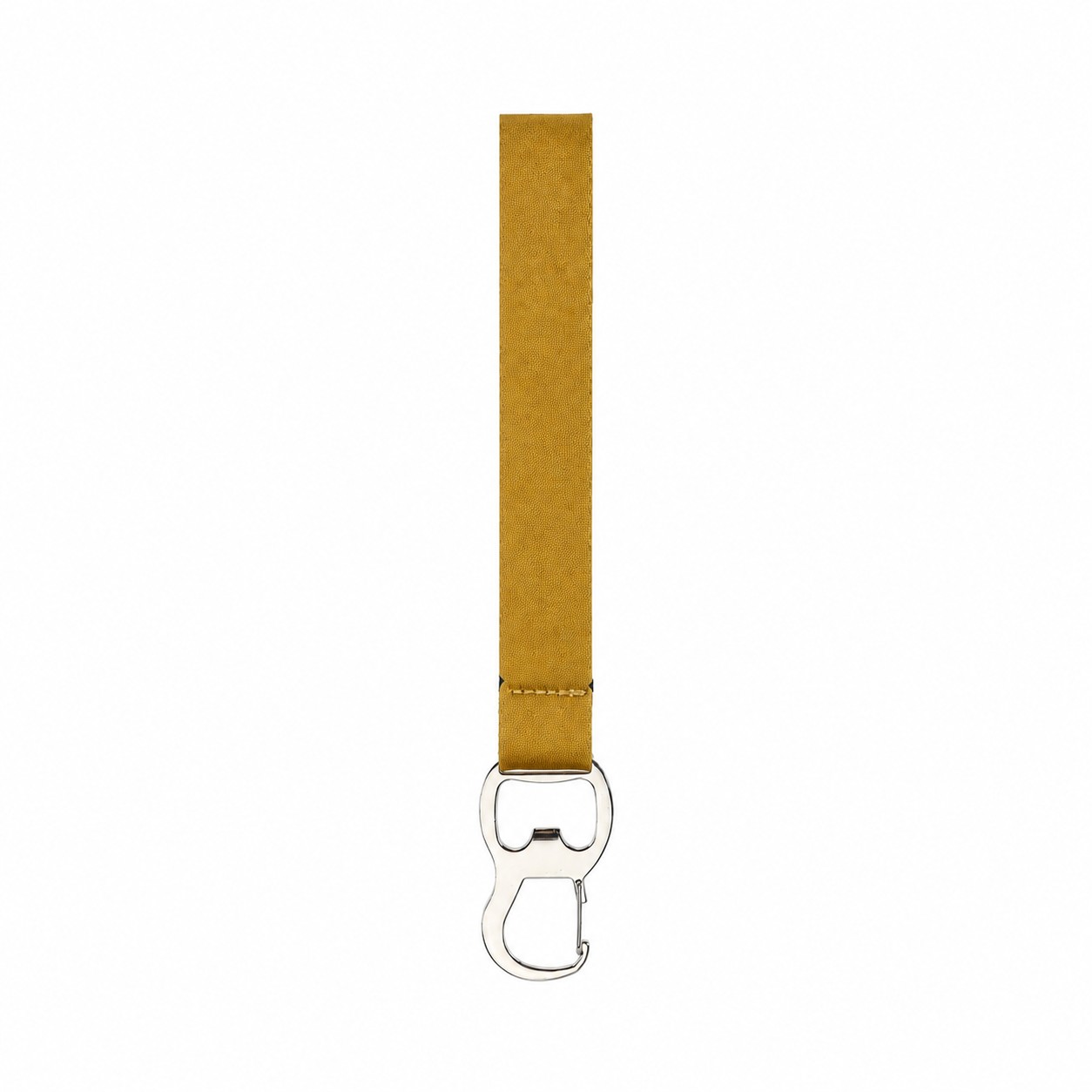 Neoprene Wristband Bottle Opener Keychain — Brass Gold