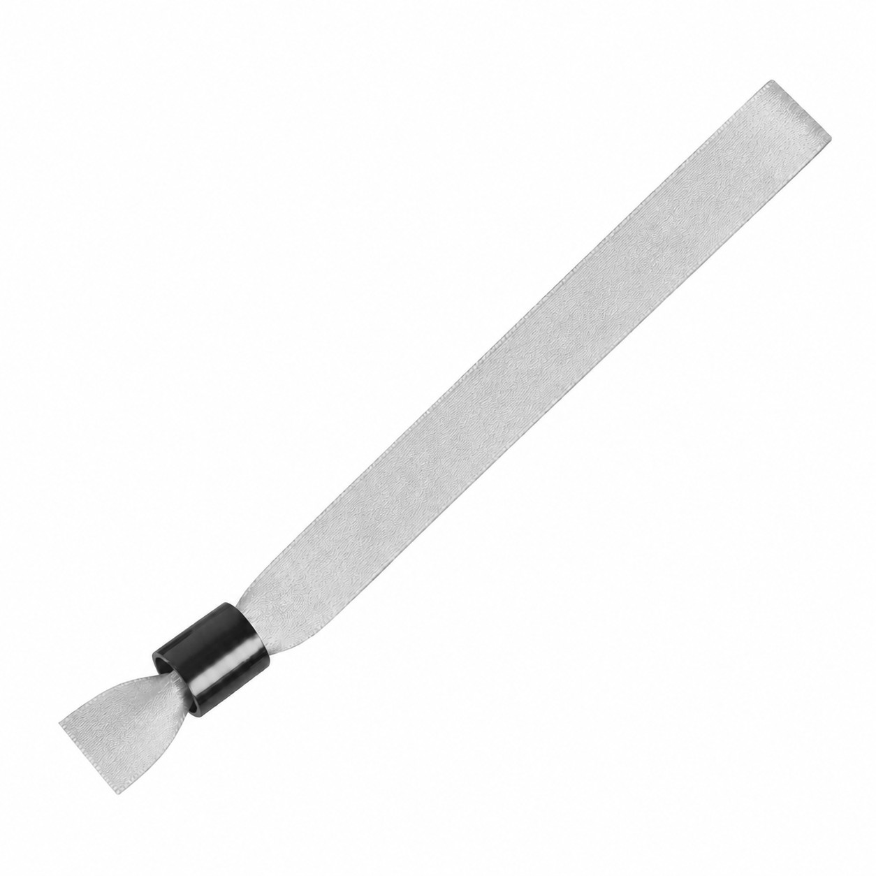 Polyester Locking Event Wristband — Silver