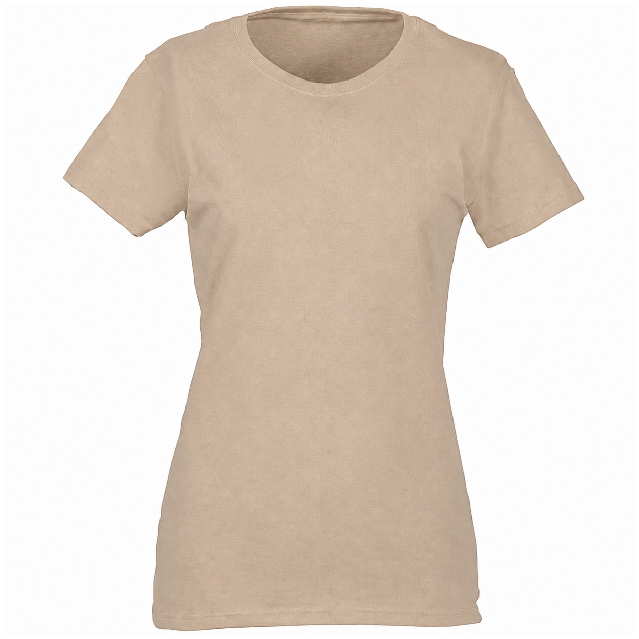 Ladies' Midweight Cotton T-Shirt — Tan Beige