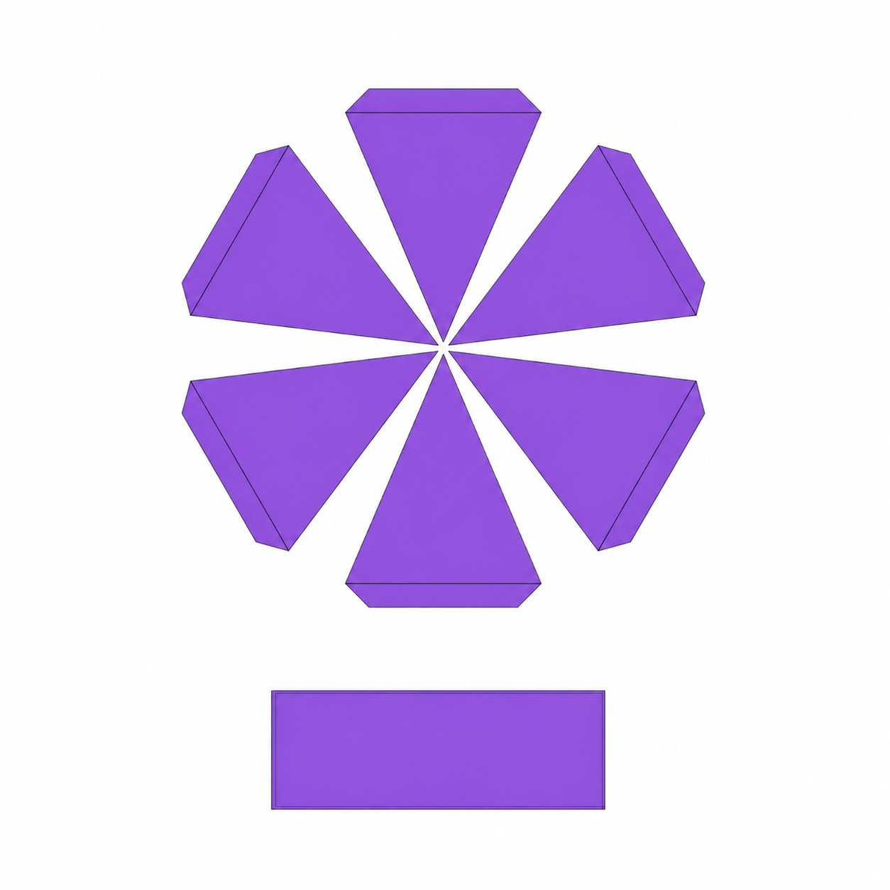 Portable Beech Pole Sun Umbrella — Purple