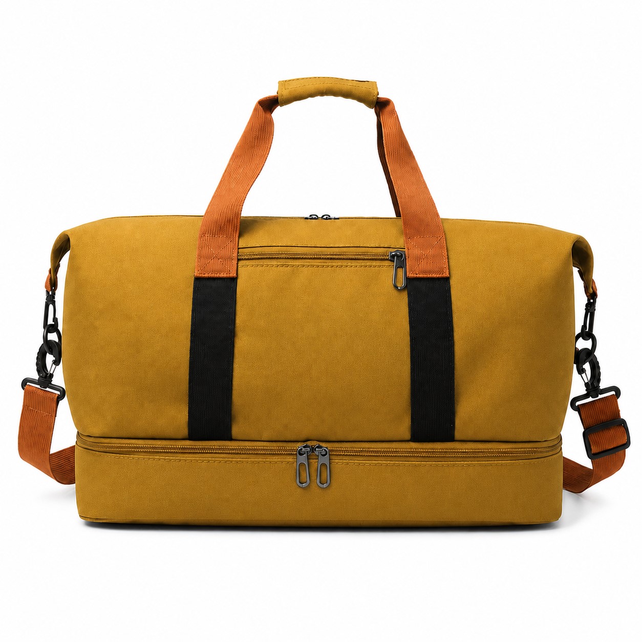 18.1-Inch Shoe Compartment Duffel Bag — Brass Gold