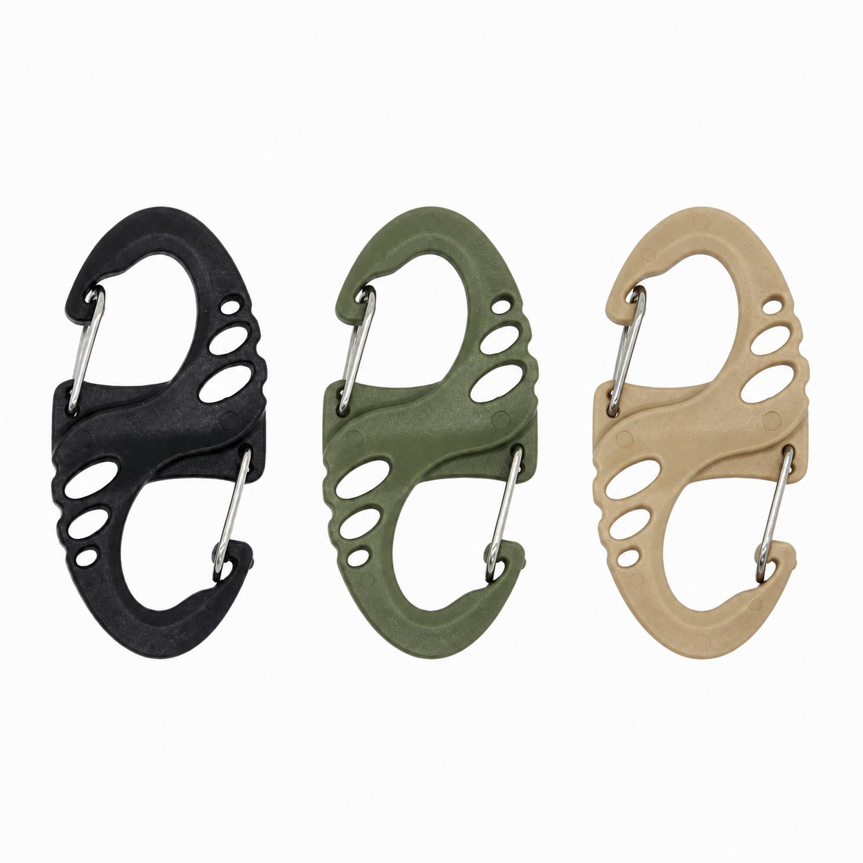 Dual Gate Plastic S Carabiner
