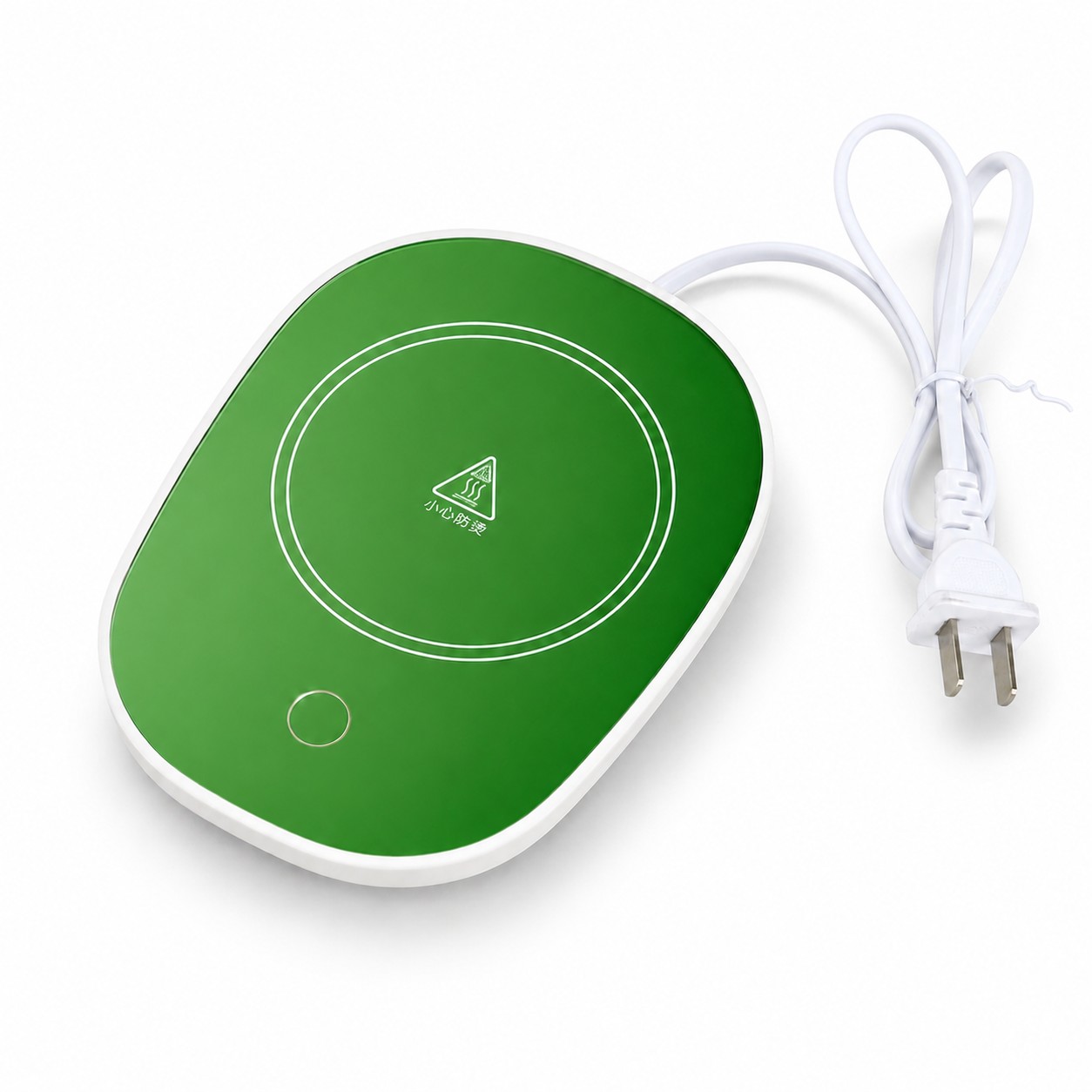 Compact Beverage Warmer Plate Set — Green