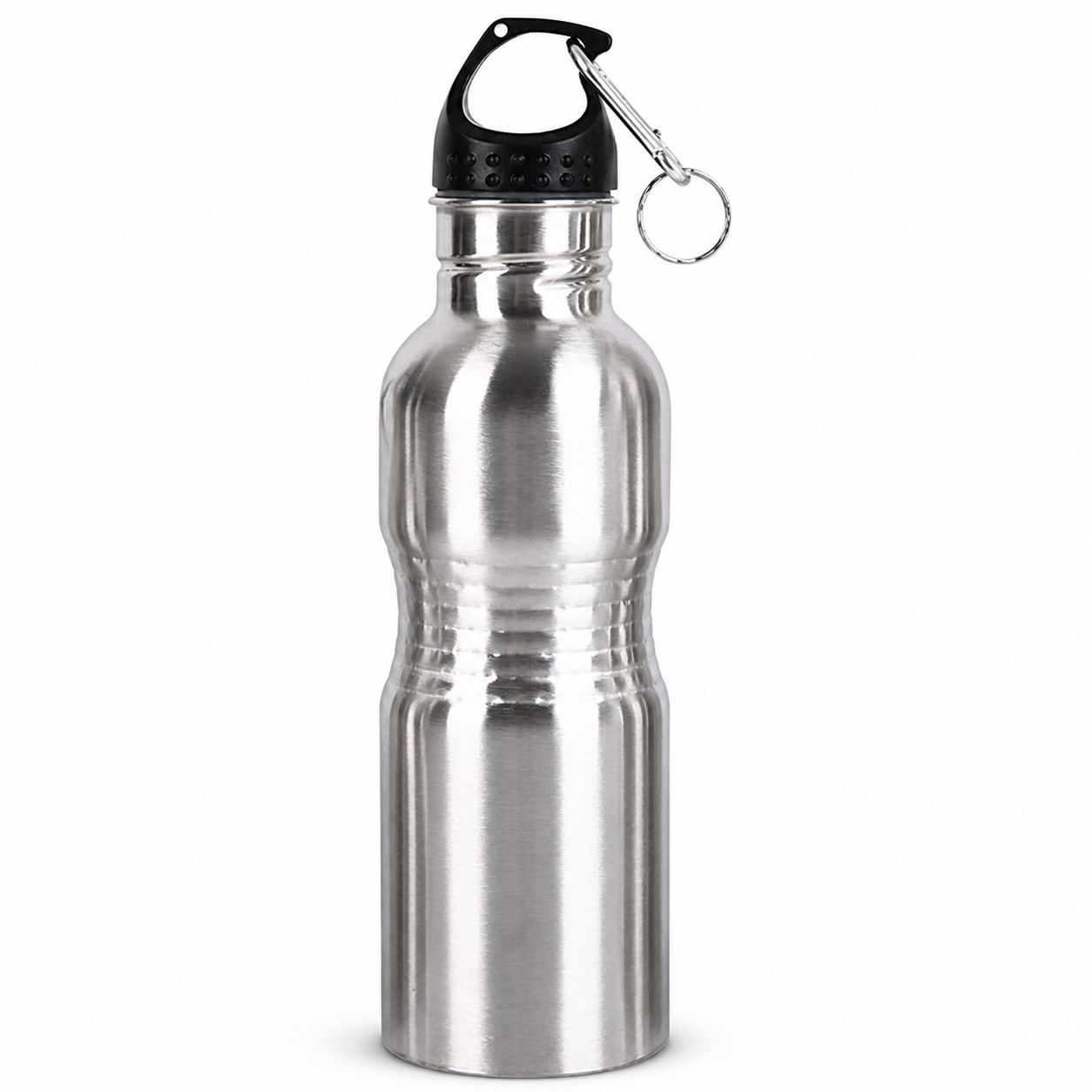 Contoured Polypropylene Bottle With Carabiner Cap — view 2