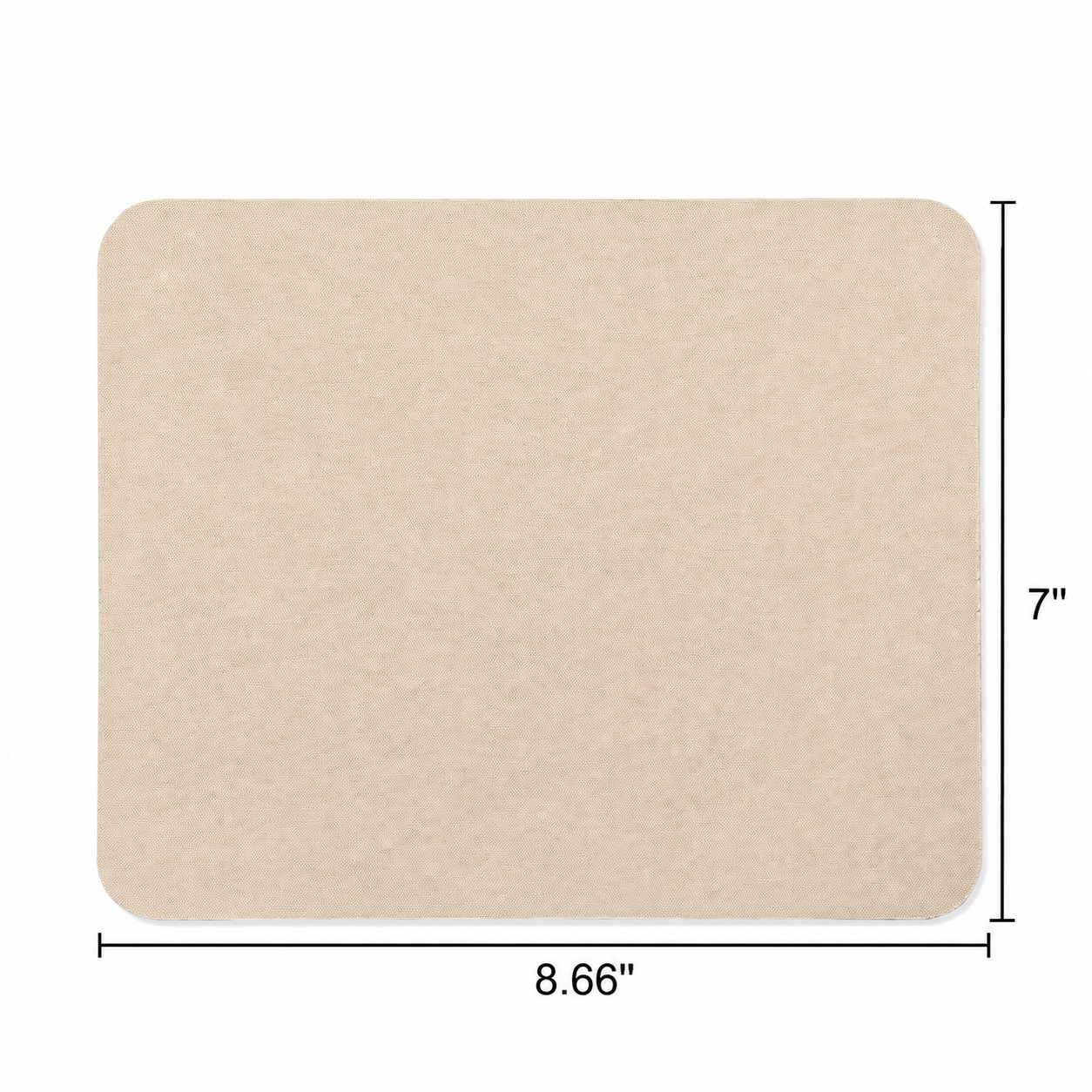 Fabric Mouse Pad With Rubber Foam Base — Beige