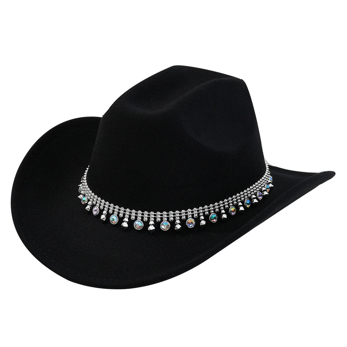 Jeweled Band Polyester Cowboy Hat — view 2