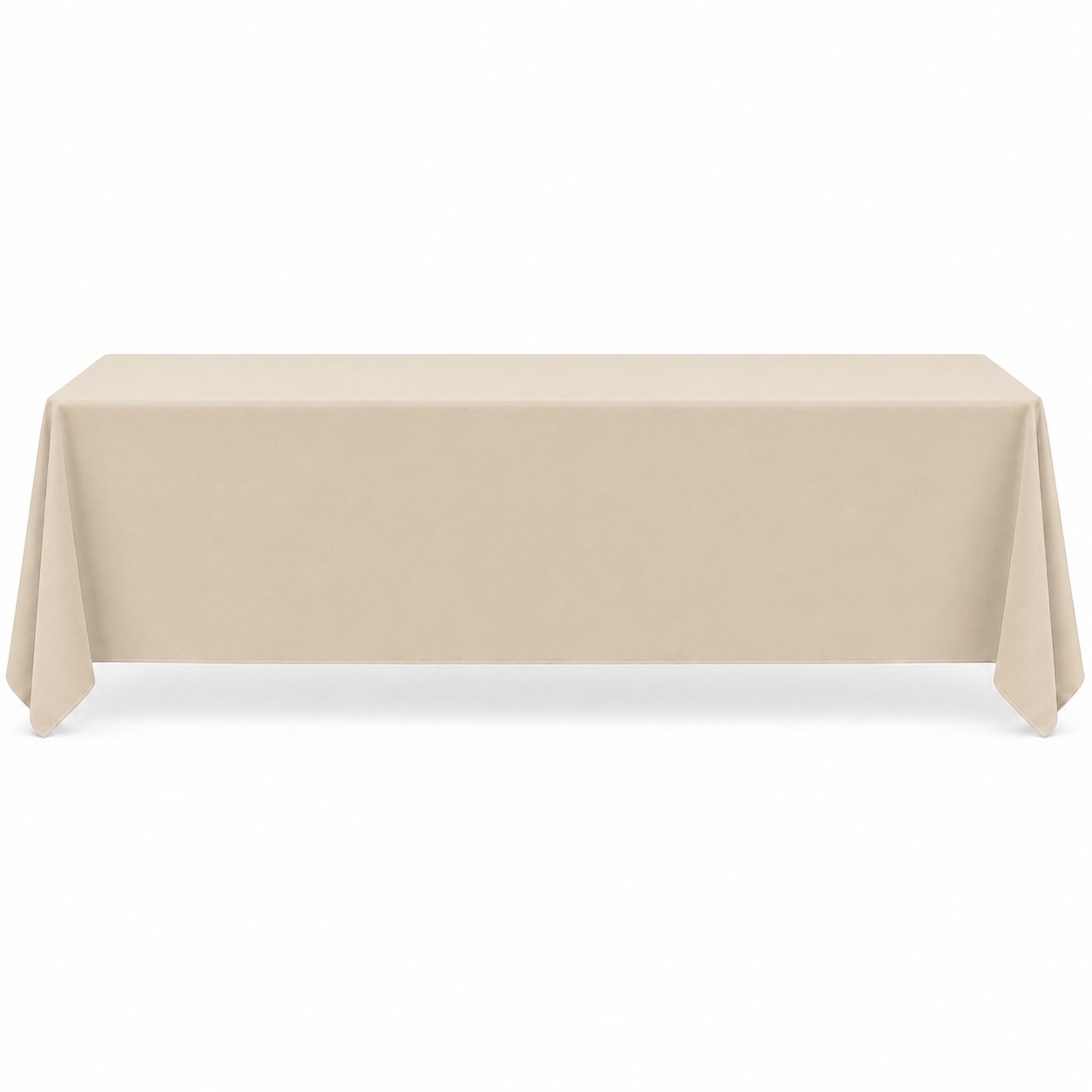 Large Skirted Rectangle Tablecloth — Beige