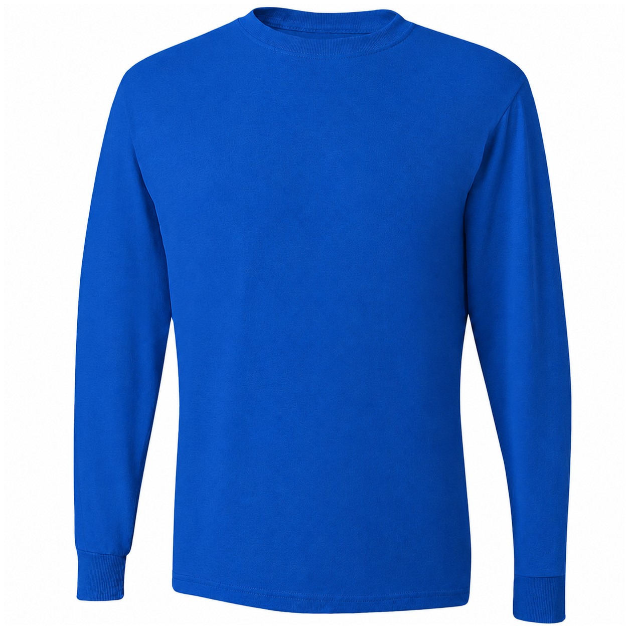 Moisture Wicking Cotton Polyester Long Sleeve Shirt — Blue