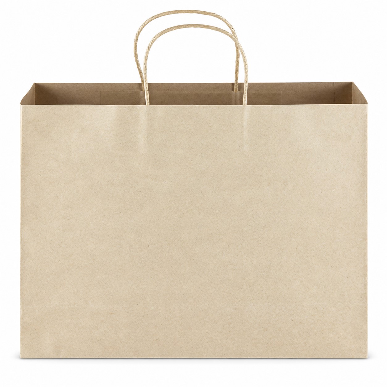 Kraft Paper Shopper Tote With Twisted Handles — view 2