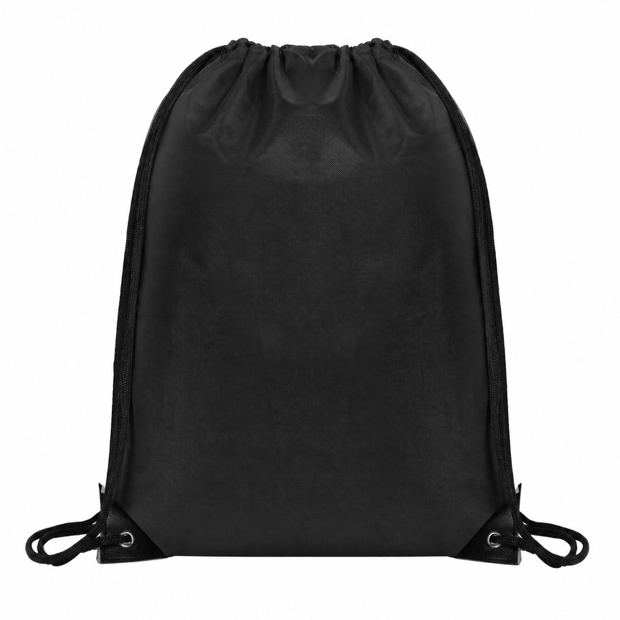 420D Polyester Drawstring Bag — Black