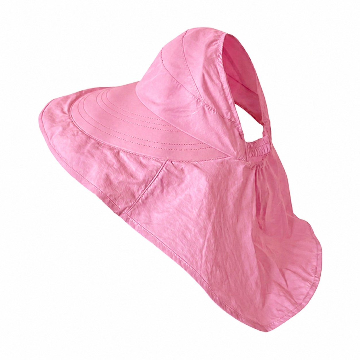 Polyester Cape Sun Hat — Pink