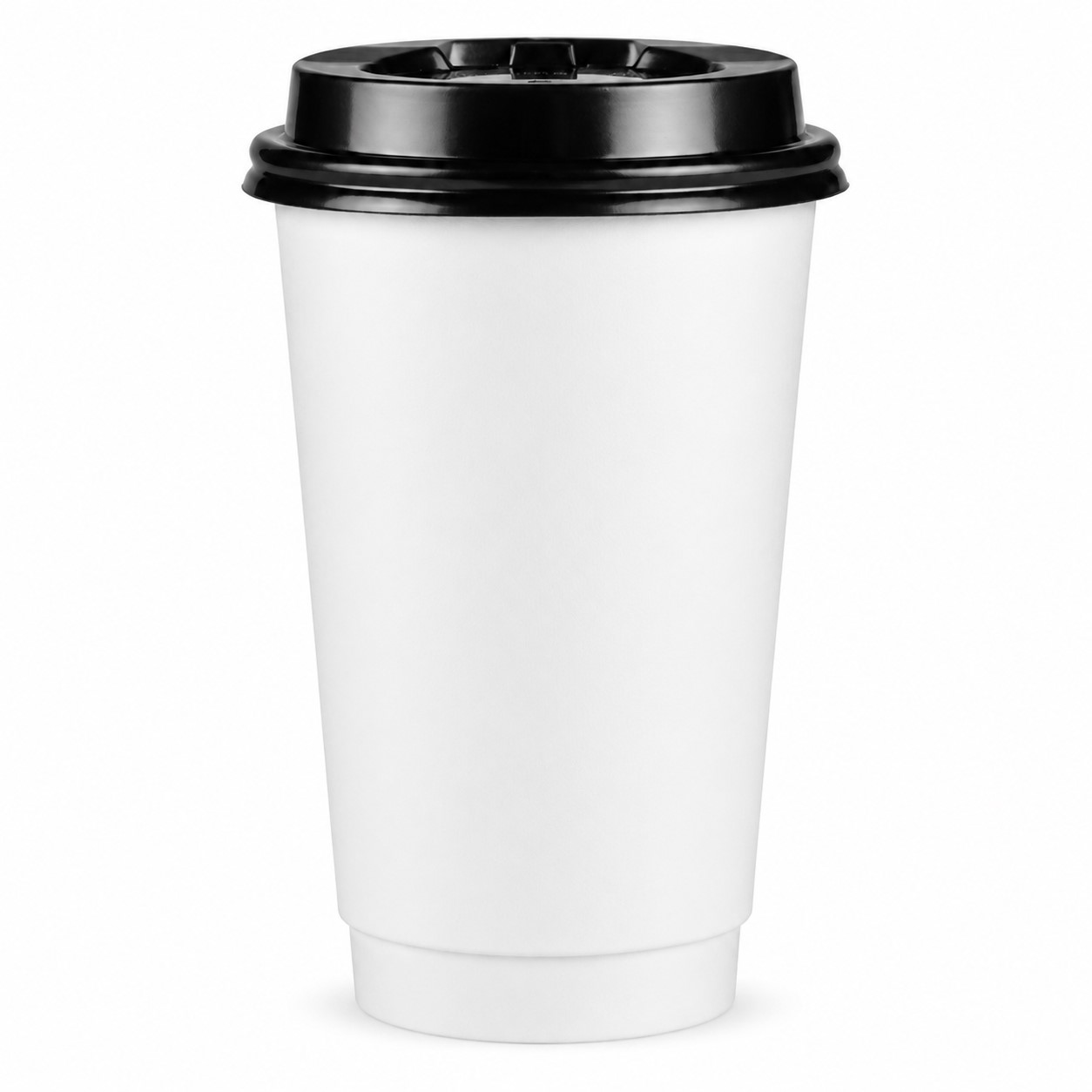 Double Wall 16 Oz Paper Coffee Cup — White