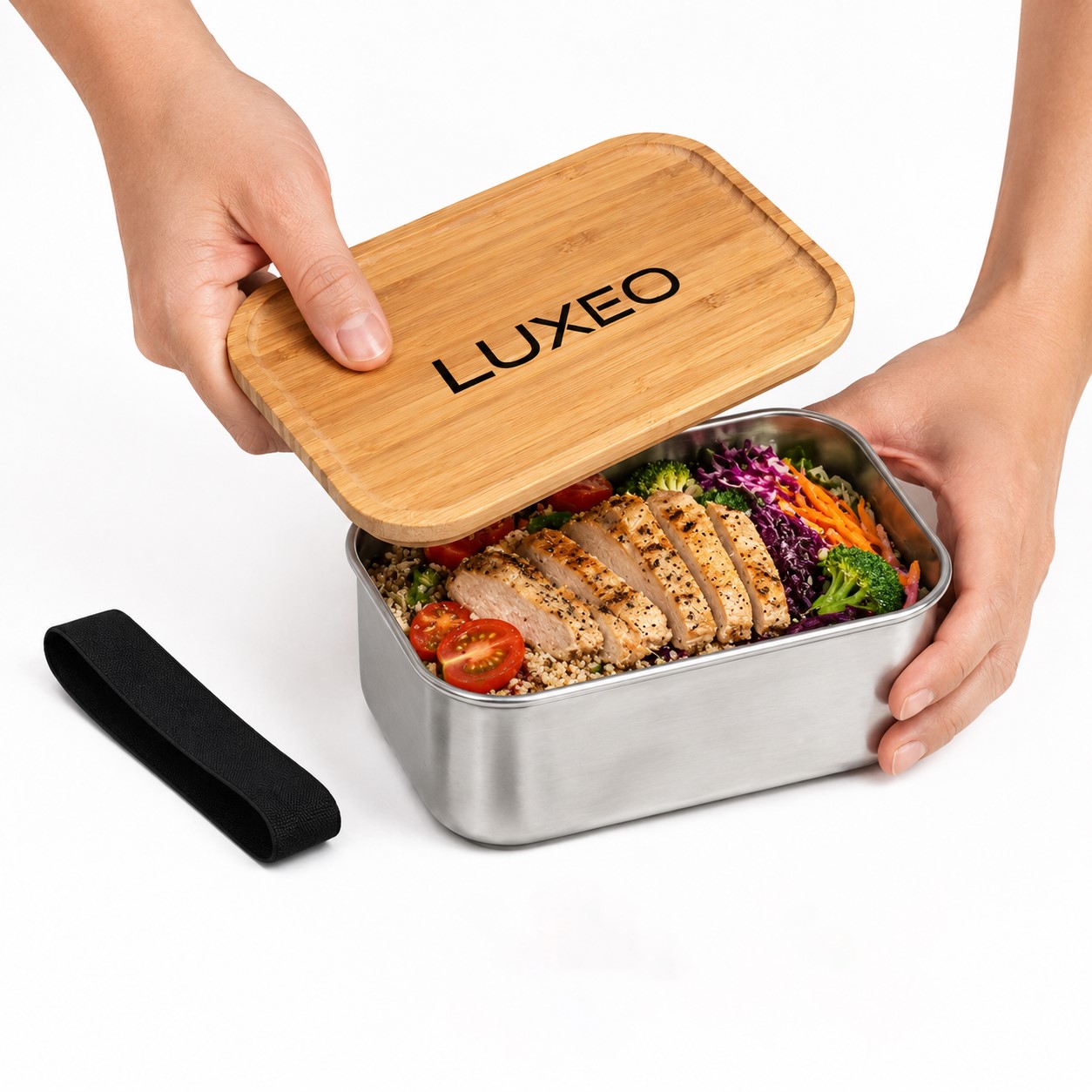 Bamboo Lid Stainless Steel Lunch Container