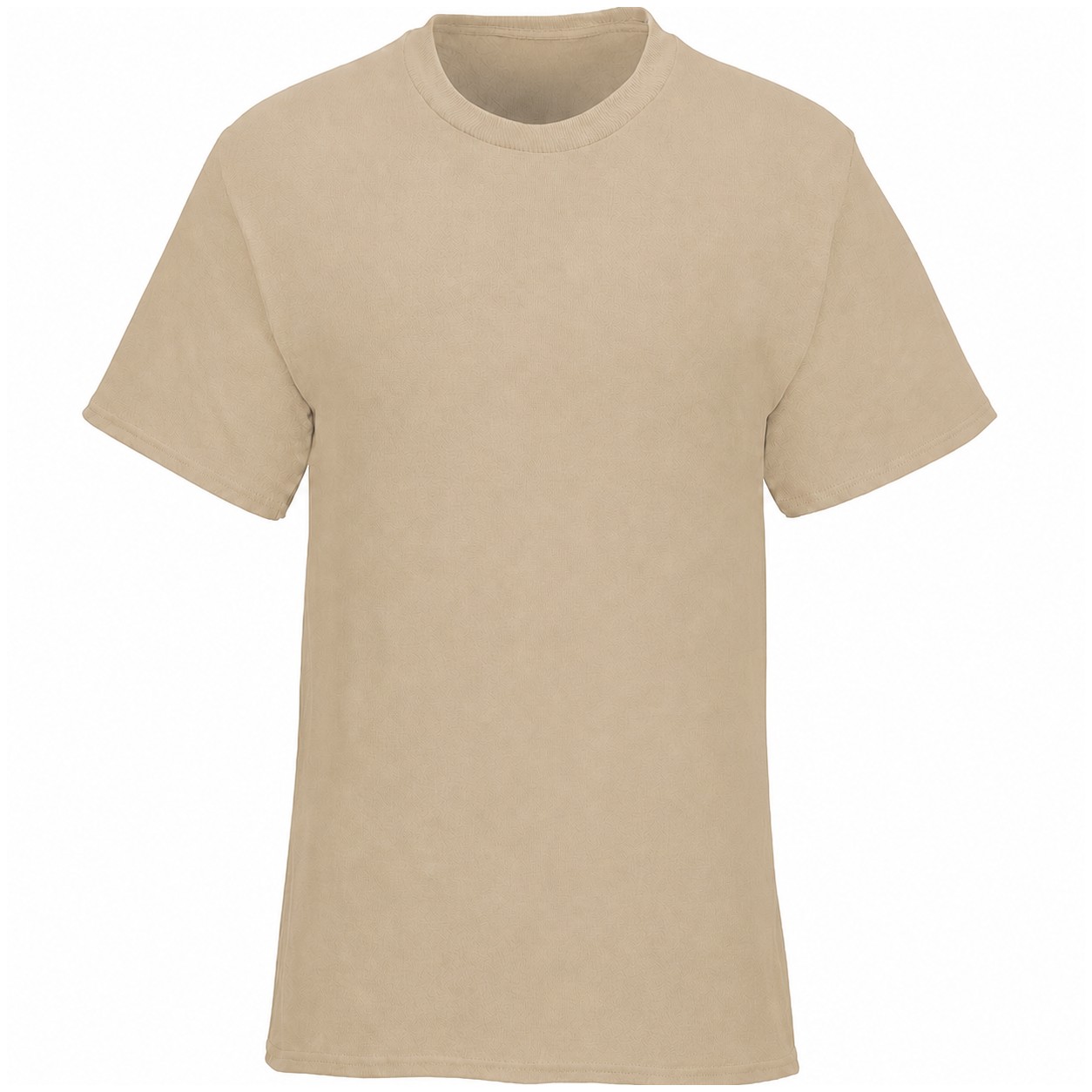 Recycled Cotton-Polyester Blend T-Shirt — Tan Beige