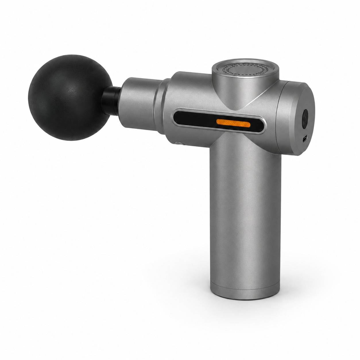 Compact Metal Massage Gun — Pewter Gray