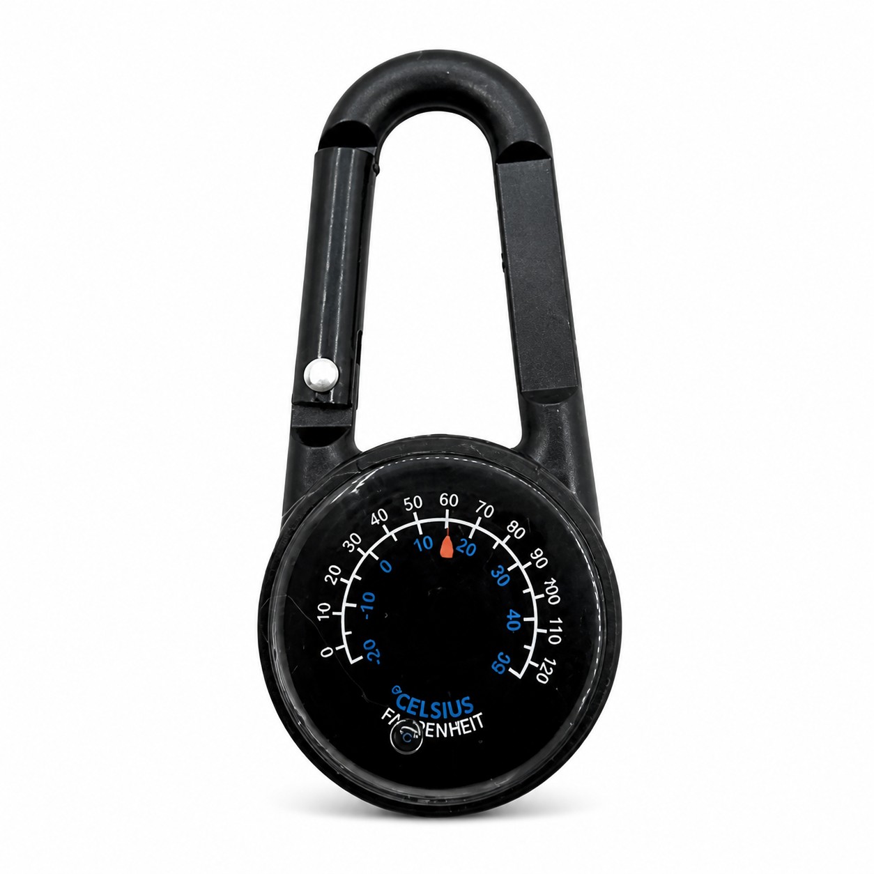 Plastic Carabiner Compass With Dual Sided Dial — view 2