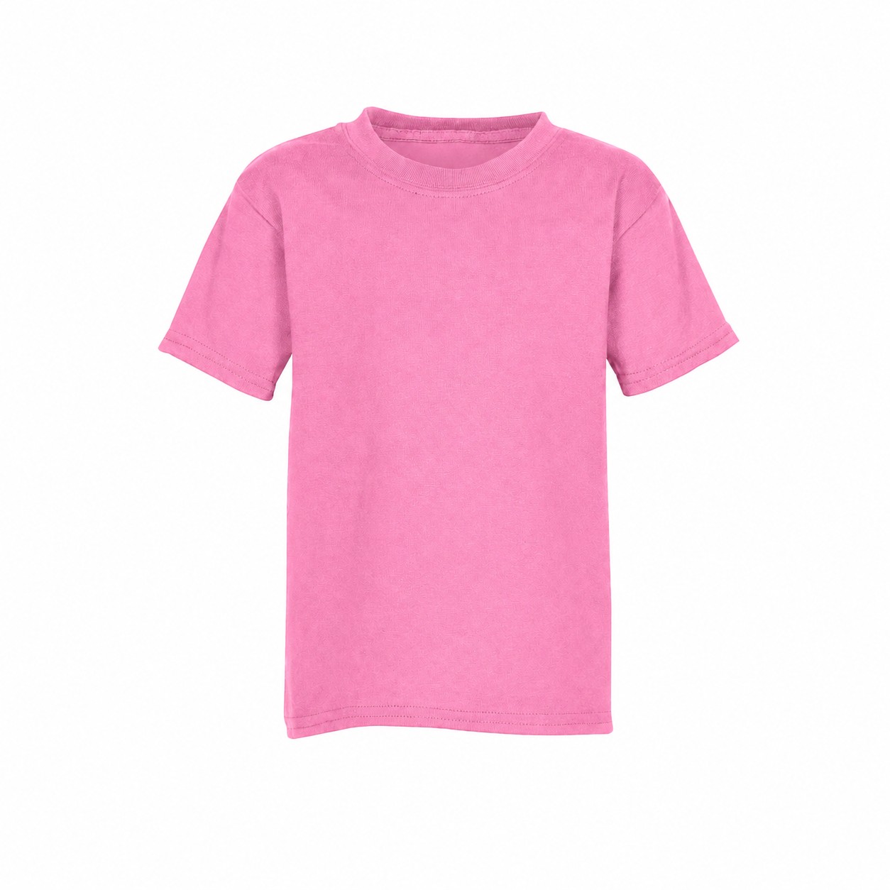 Youth Cotton Polyester Short Sleeve Tee — Pink