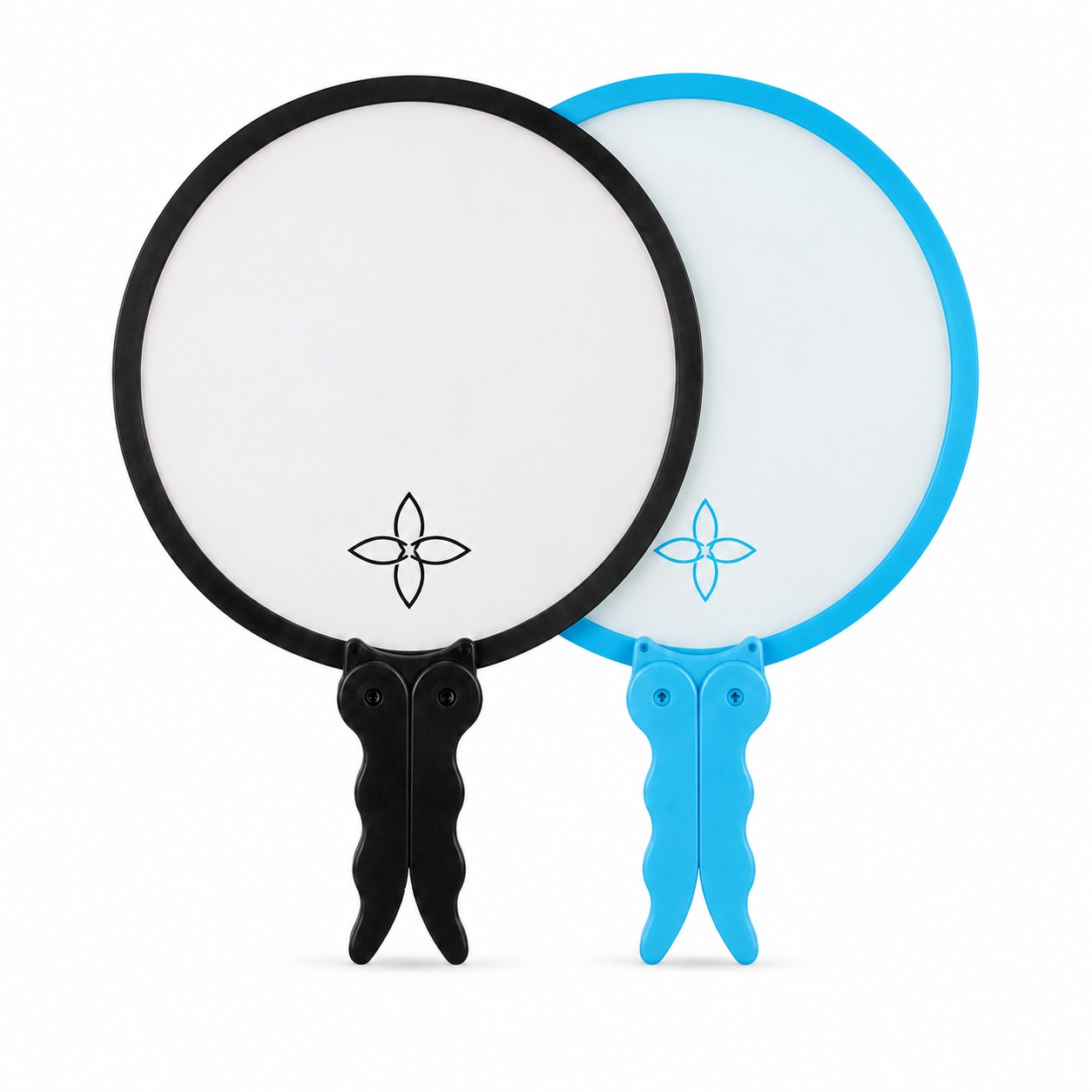 Foldable Polyester Disc Fan With Dual Handles