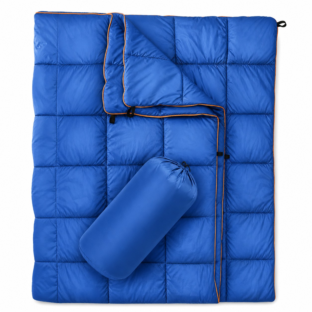 Waterproof Quilted Travel Blanket — Blue