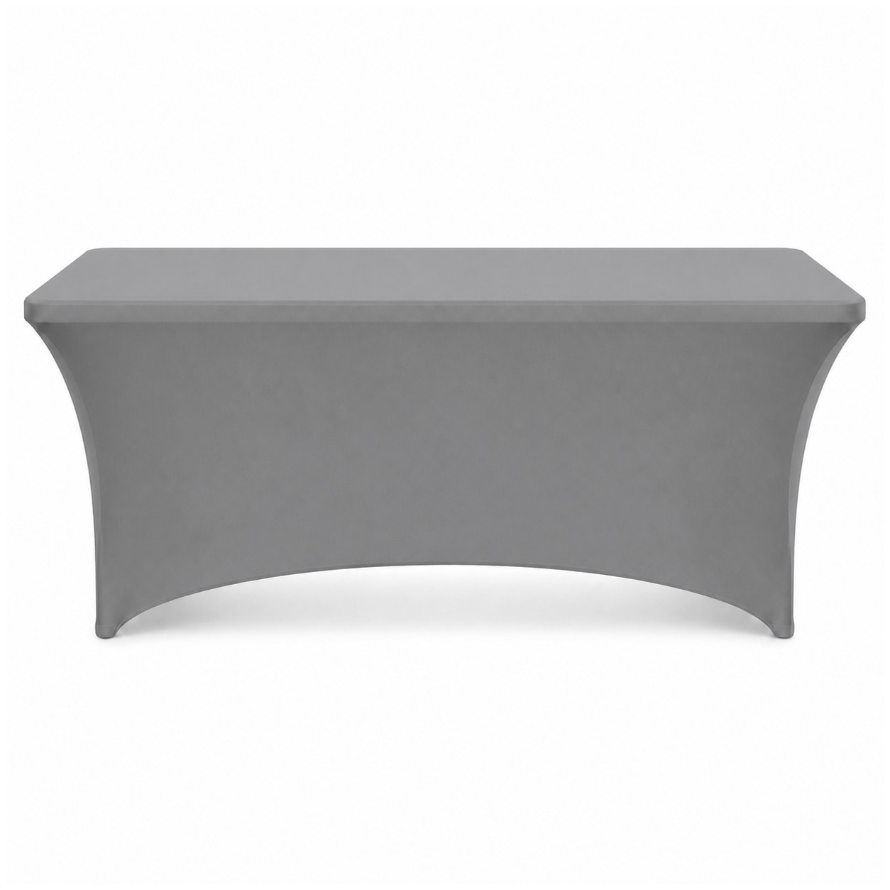 Four Foot Stretch Fitted Table Cover — Gray