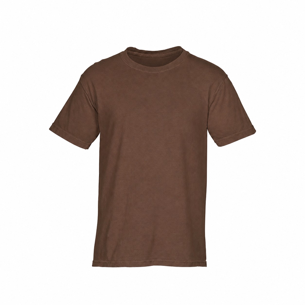 Garment-Dyed Ringspun Cotton T-Shirt — Brown
