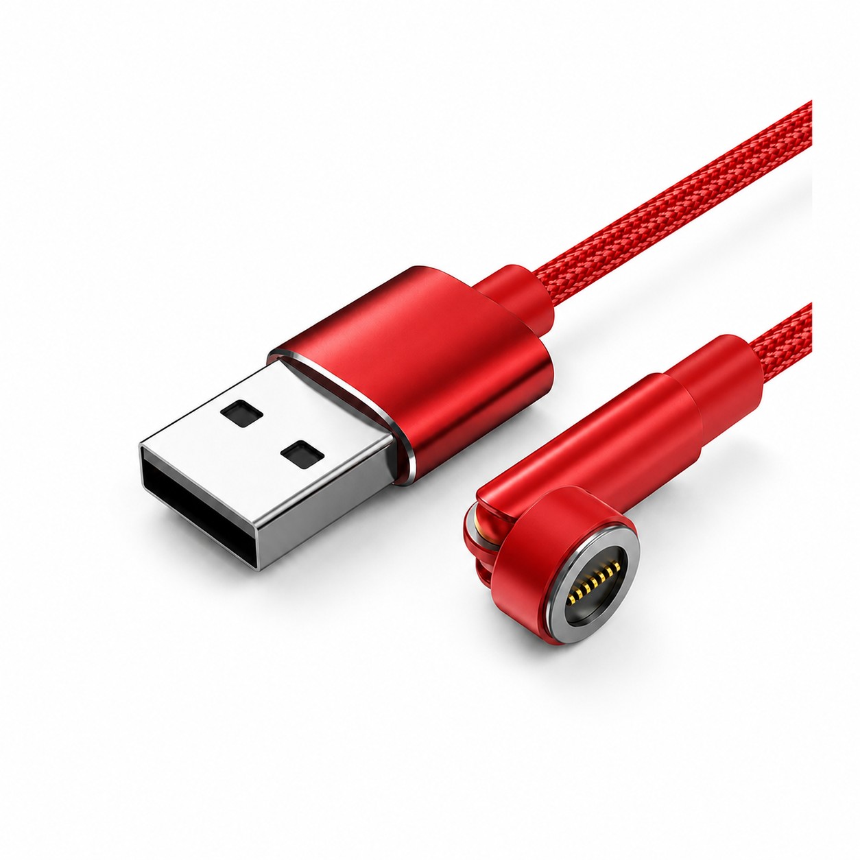Magnetic Rotating Charging Cable Kit — Red
