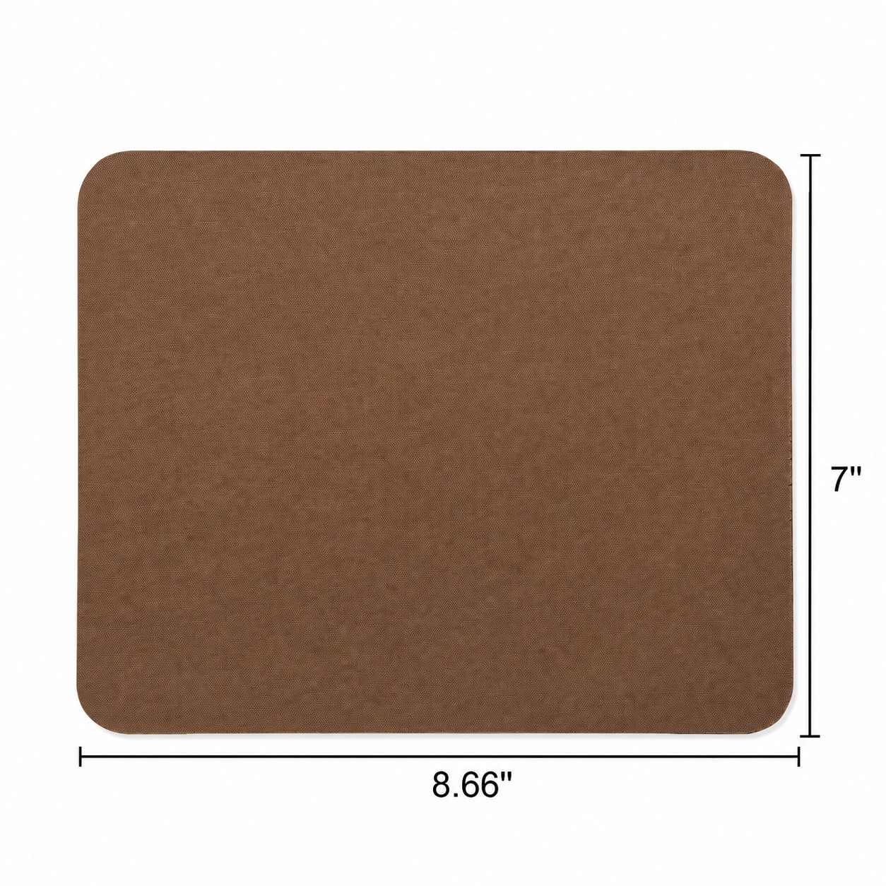 Fabric Mouse Pad With Rubber Foam Base — Brown