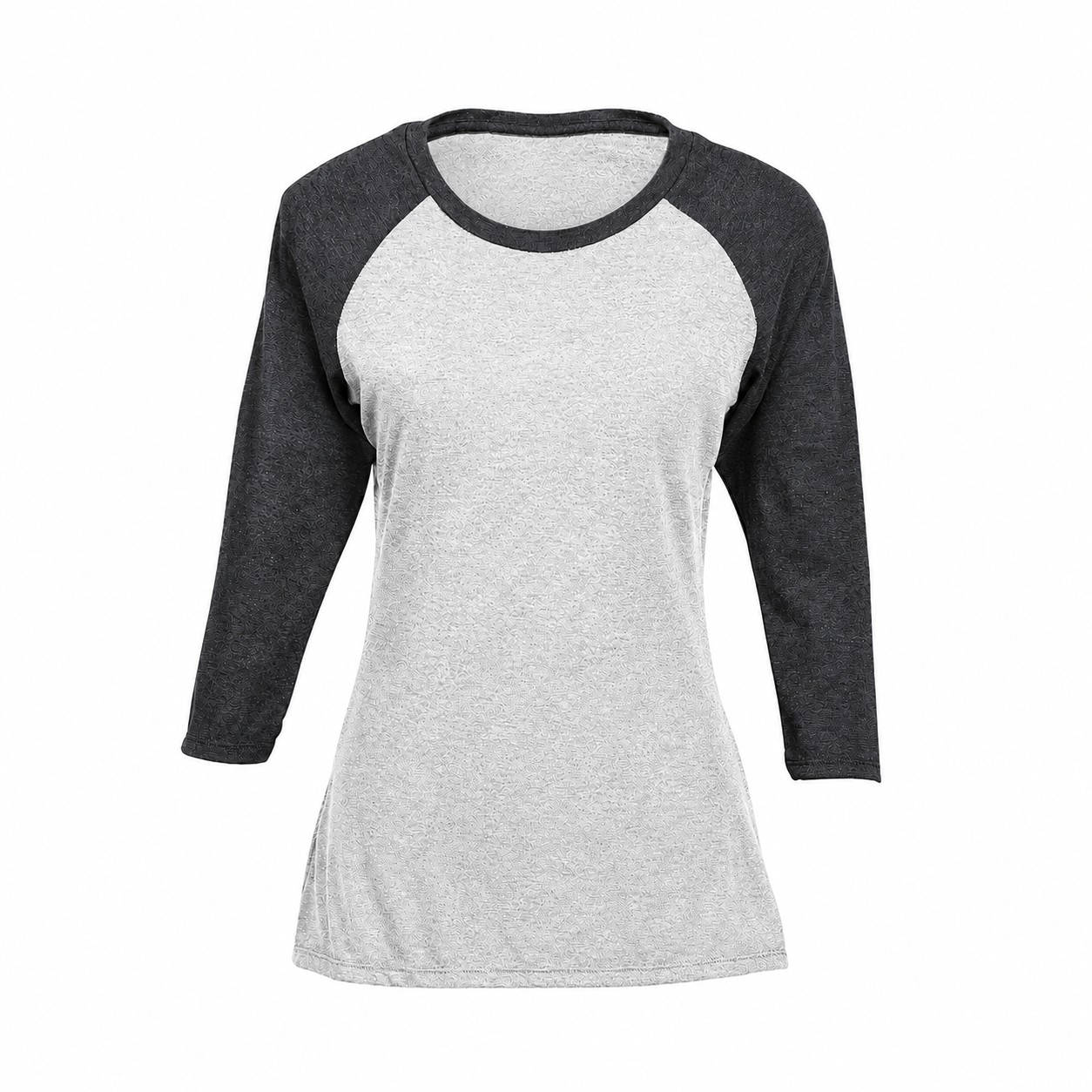 Ladies Tri Blend Raglan Baseball Tee — Silver