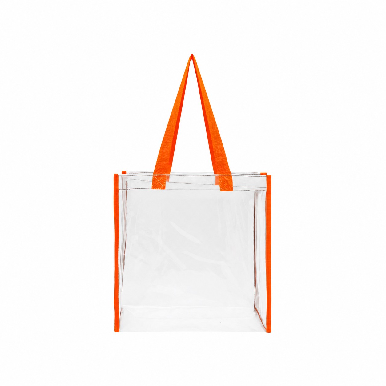 PVC Carry Handles Tote Bag — Orange