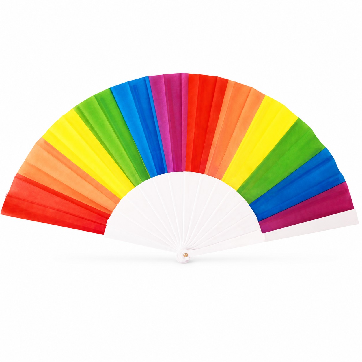 Colorful Fabric Folding Hand Fan — view 2