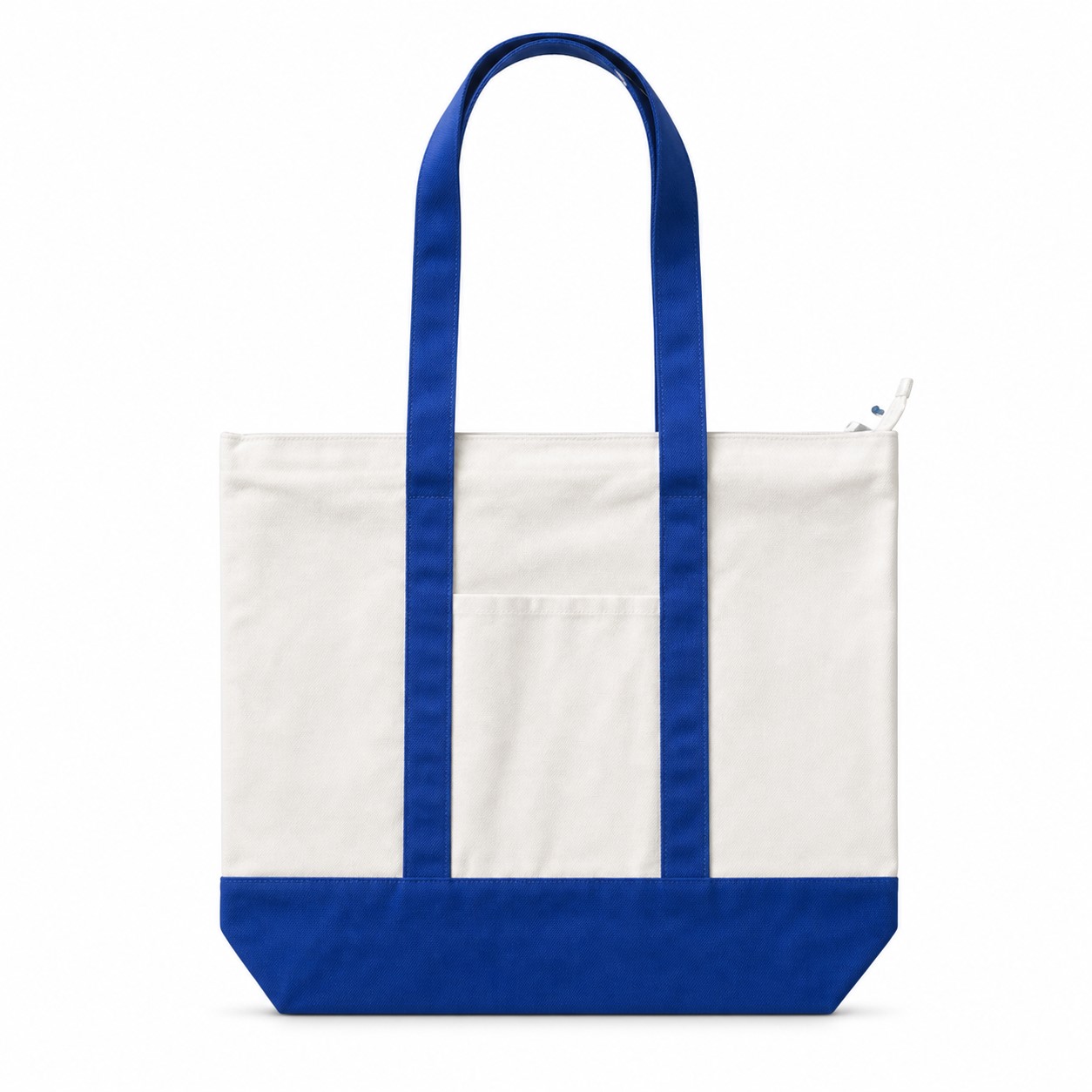 Tall Cotton Canvas Tote With Top Zipper — view 2