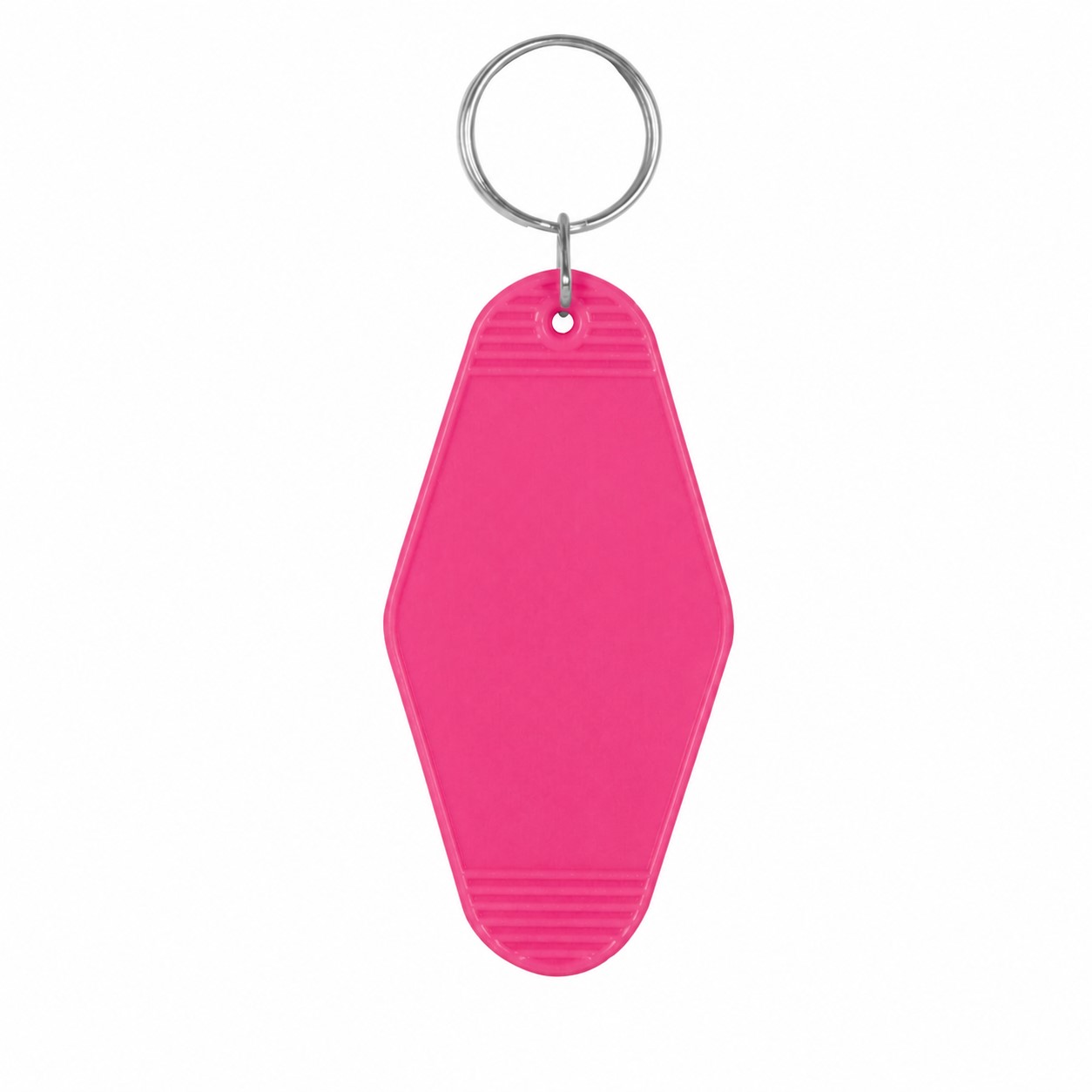 Plastic Motel Key Tag Ring — Rose Red