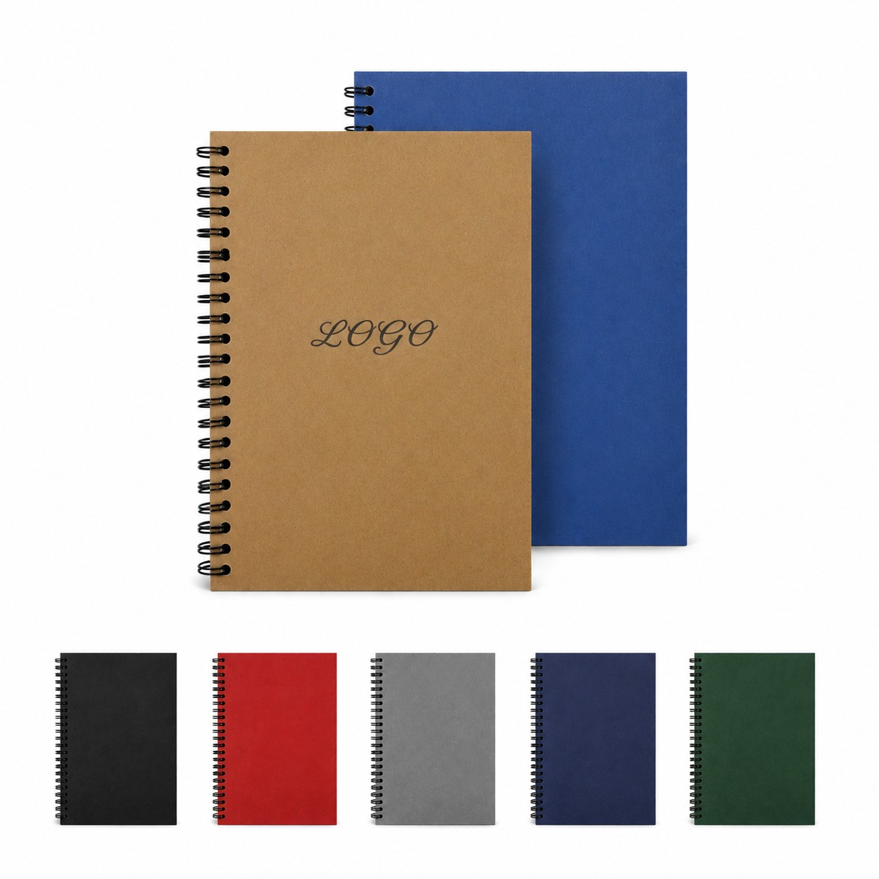 Hard Kraft Paper Spiral Notebook