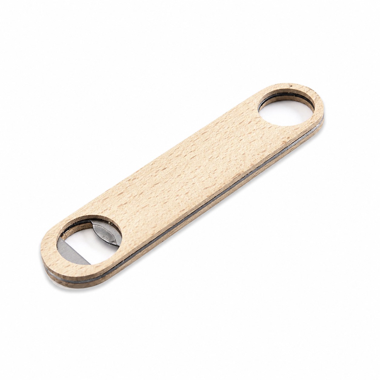 Long Handle Wooden Bottle Opener — Natural Beige