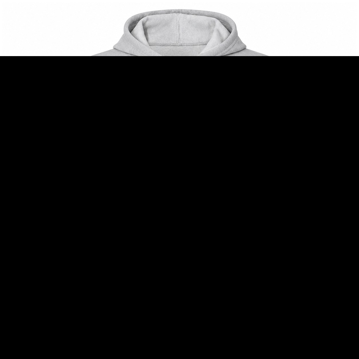 Full Zip Cotton Polyester Fleece Hoodie — Silver