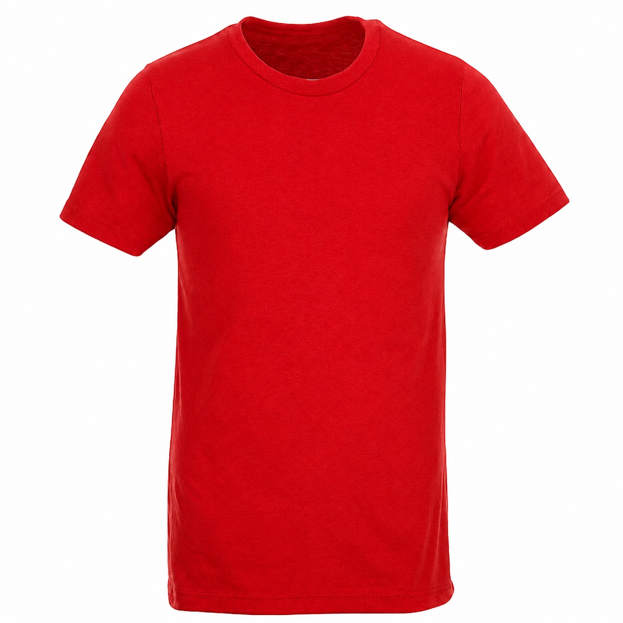 Recycled Polyester-Cotton Crewneck T-Shirt — Red