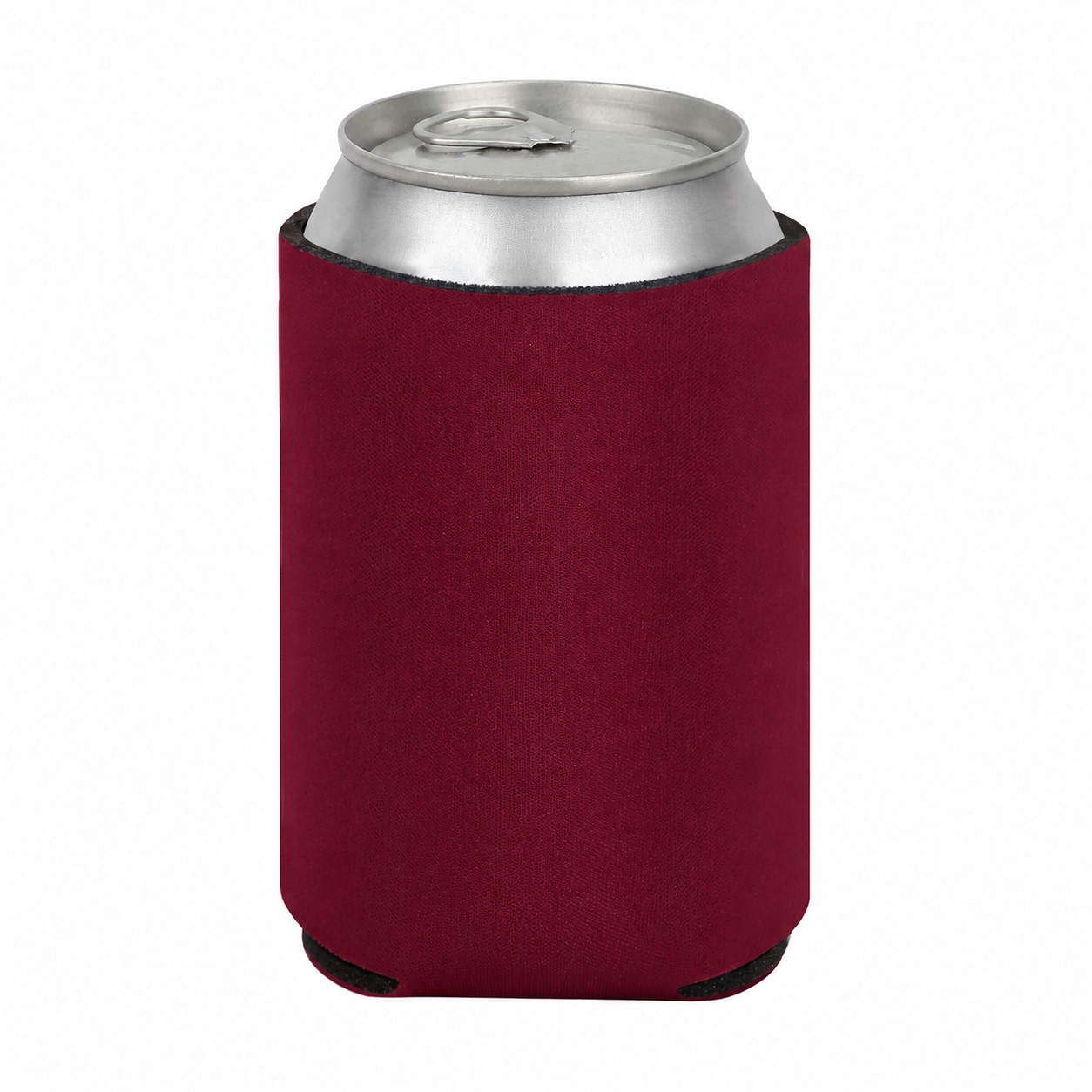 Economy Foam Can Cooler — Burgundy Red