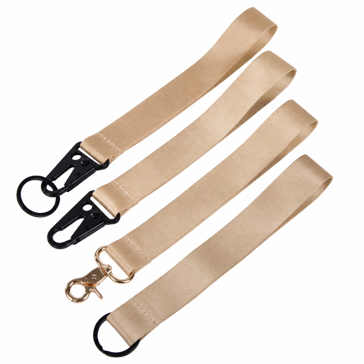 One-Inch Polyester Wrist Lanyard — Tan Beige