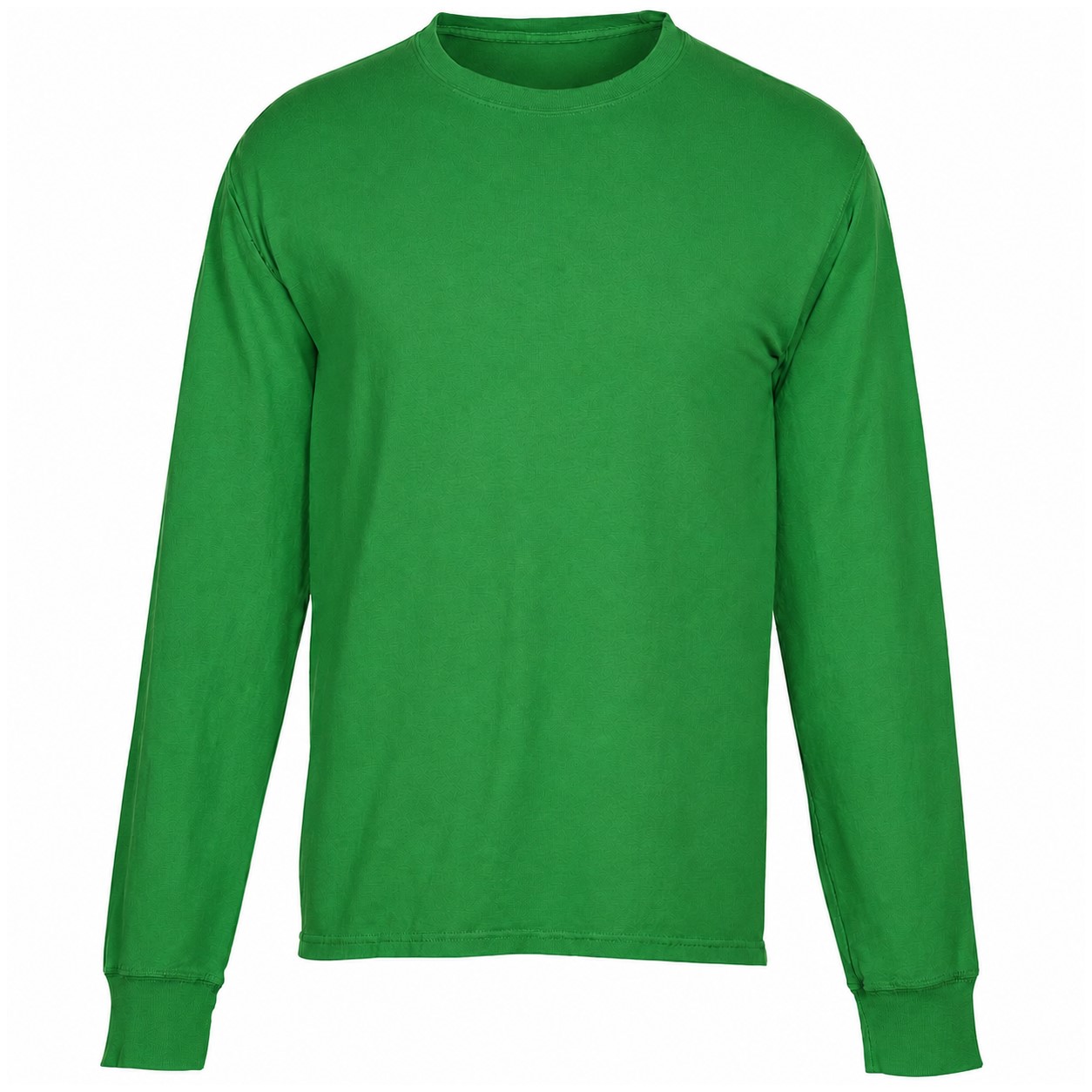 Garment Dyed Cotton Long Sleeve Tee — Green