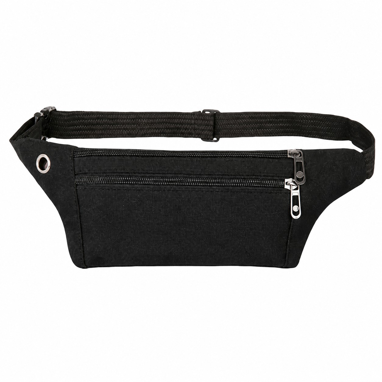 Canvas Dual Zip Waist Pack With Earphone Port — view 2