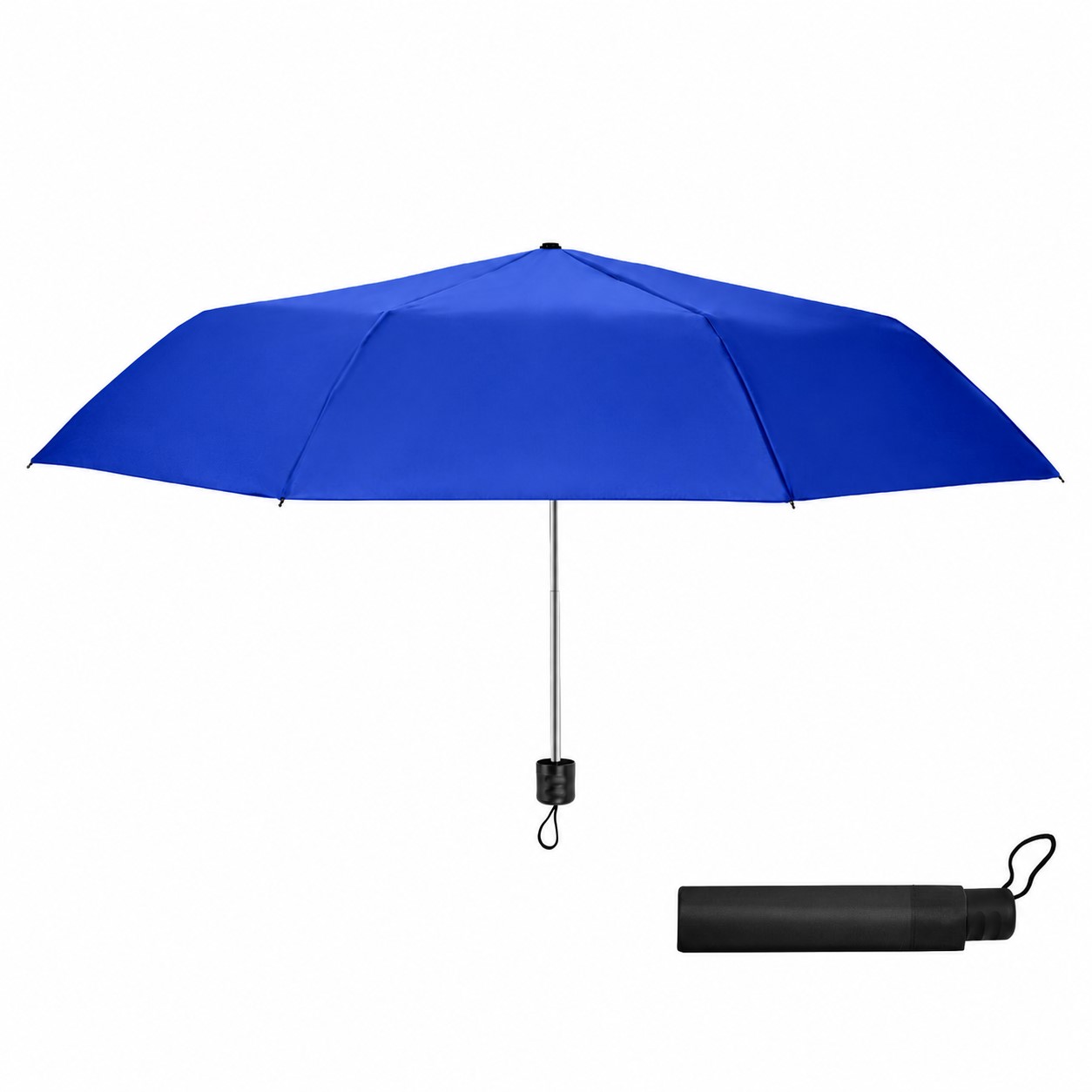 Compact Manual Folding Umbrella — Royal Blue