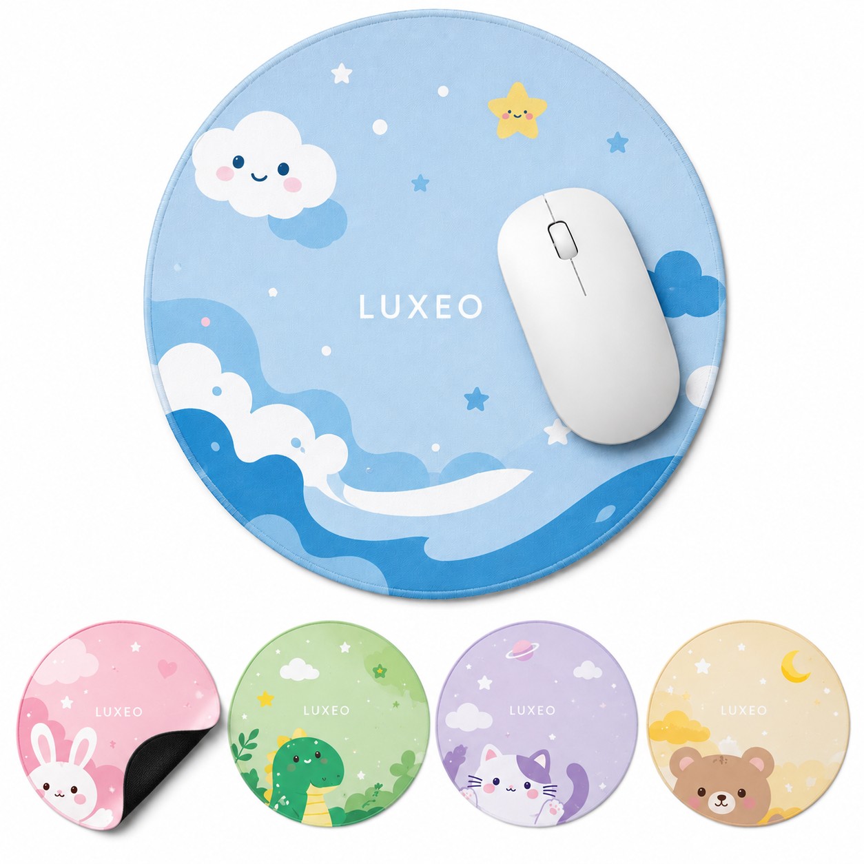 Eight Inch Round Fabric Mouse Pad