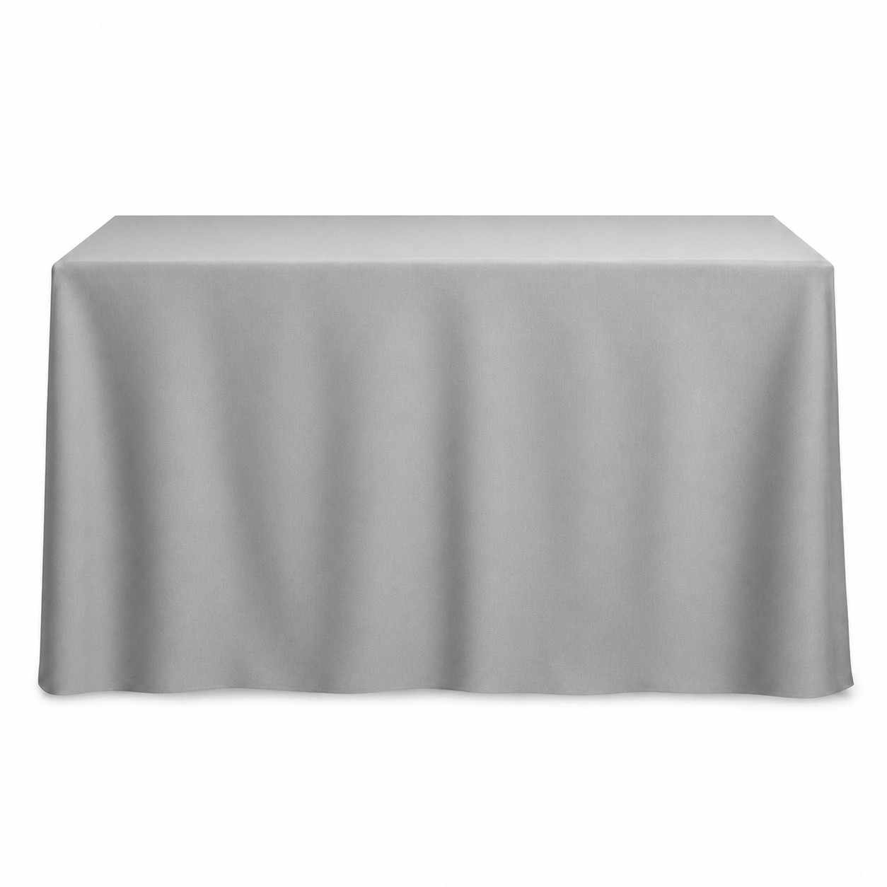Eight Foot Elastic Fabric Table Cover — Gray