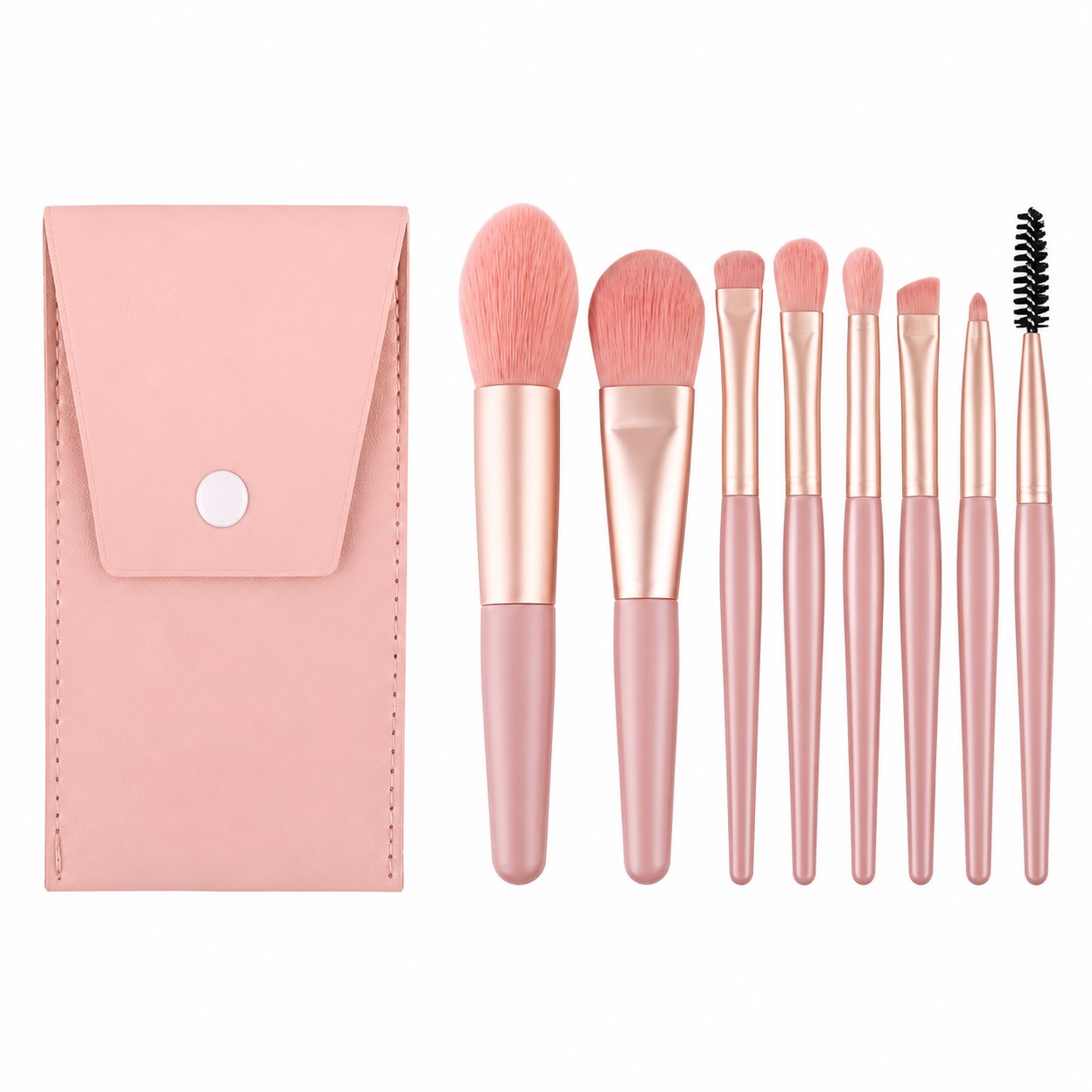 Eight Piece Synthetic Makeup Brush Set — view 2
