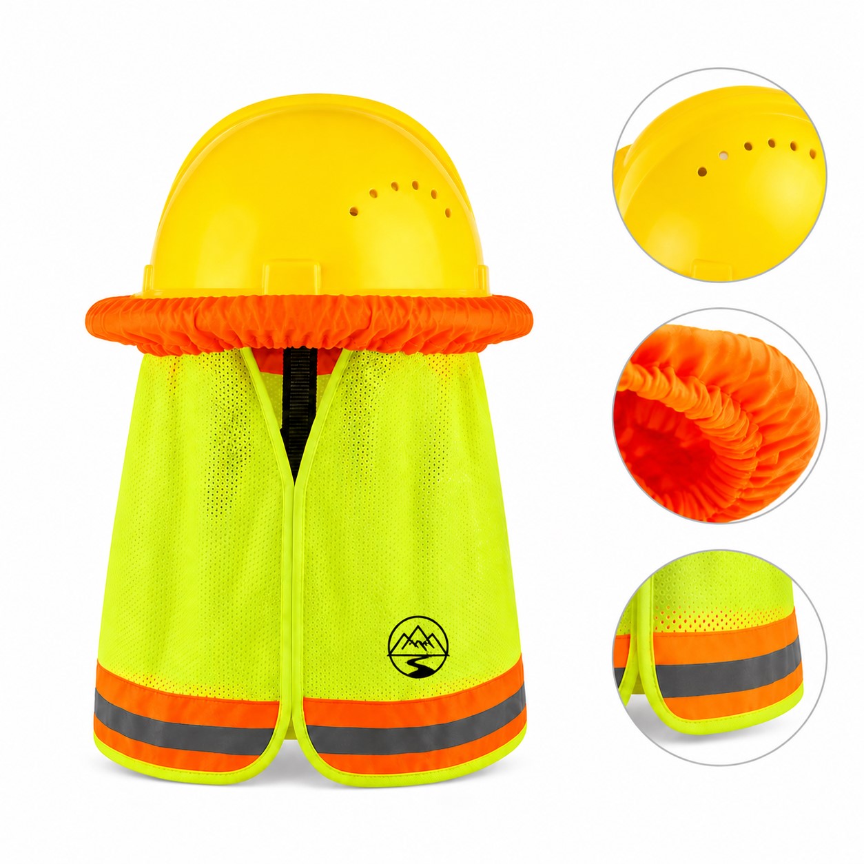 Elastic Fit Mesh Hard Hat Neck Shade